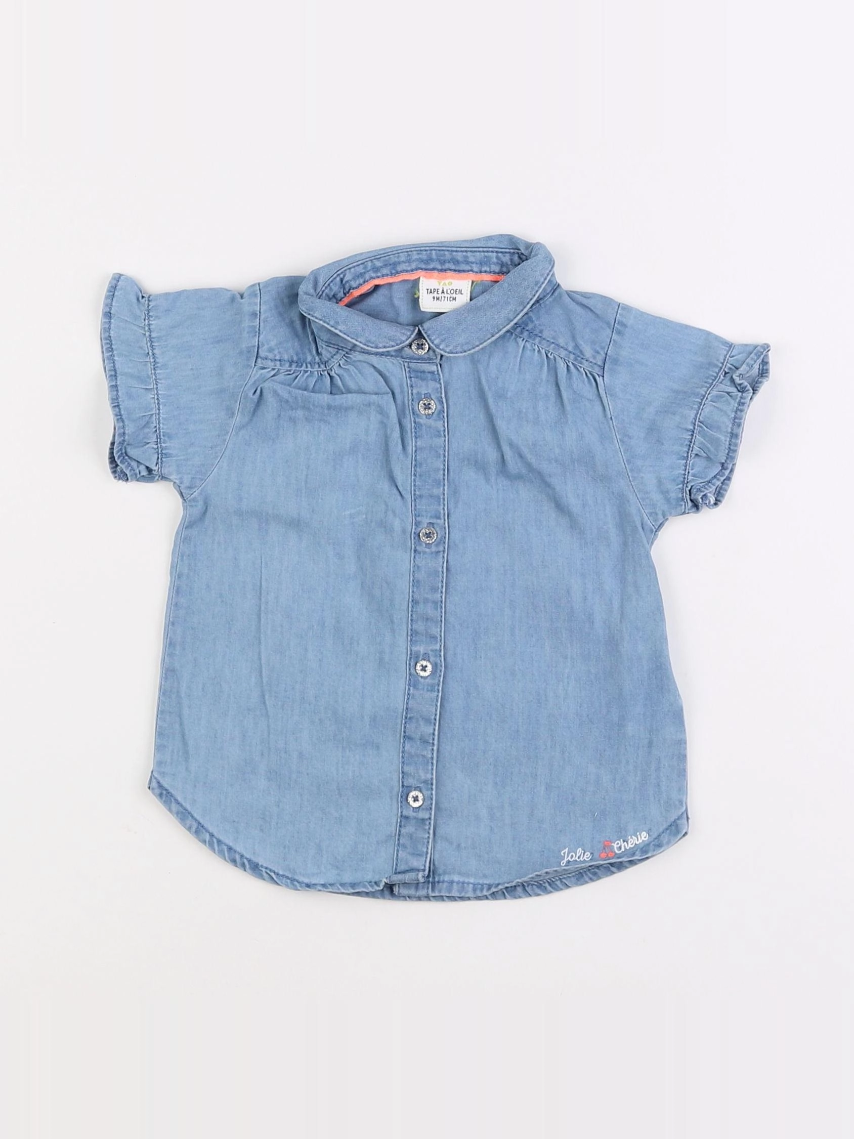 Tape à l'oeil - chemise bleu - 9 mois