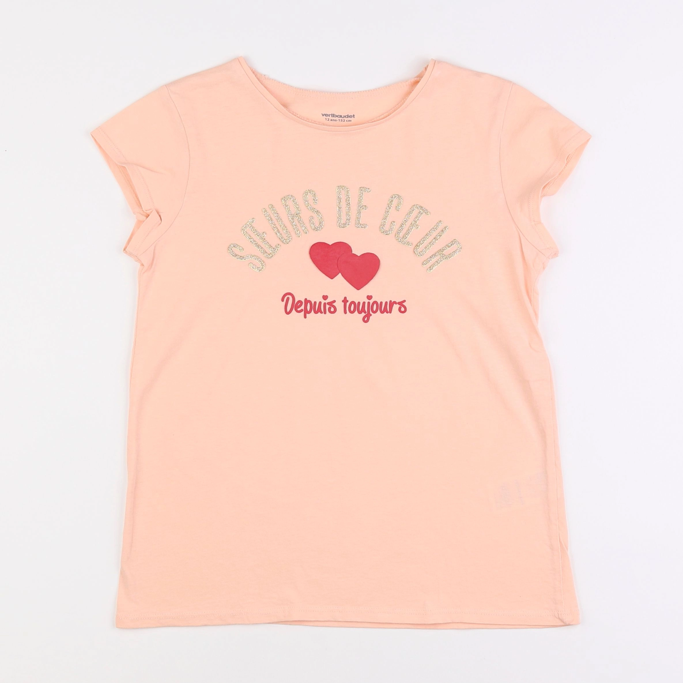 Vertbaudet - tee-shirt orange - 12 ans