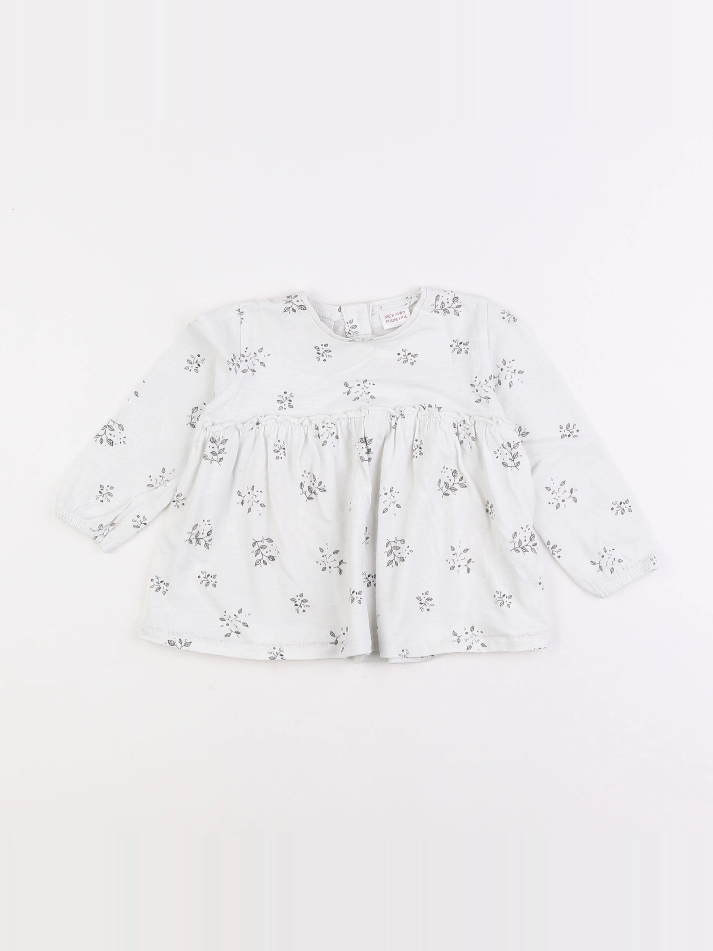 Zara - tee-shirt blanc - 12/18 mois
