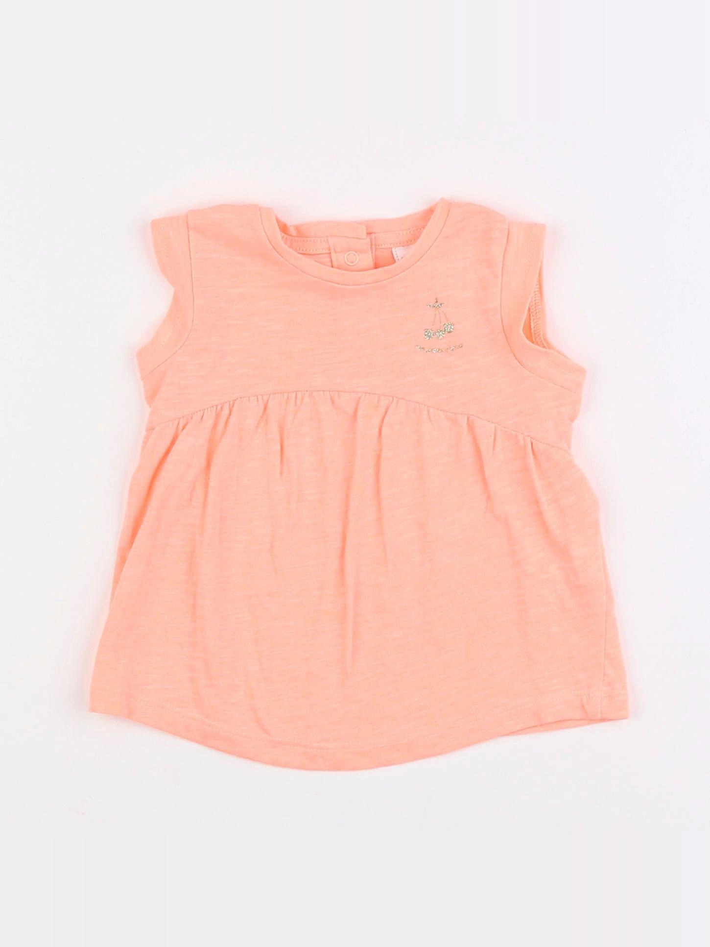 Tape à l'oeil - robe orange - 6 mois
