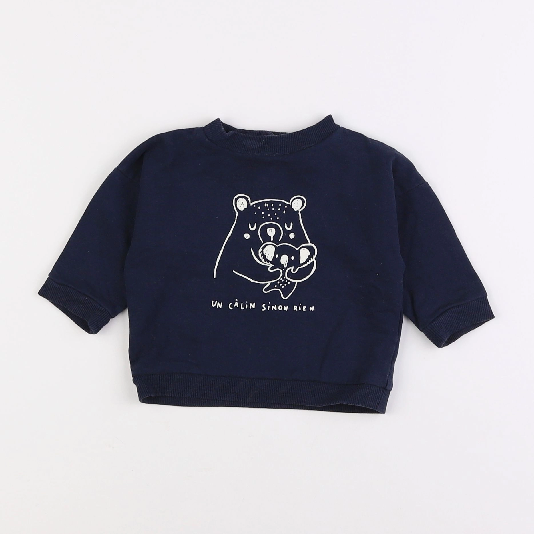 Vertbaudet - sweat bleu - 6 mois