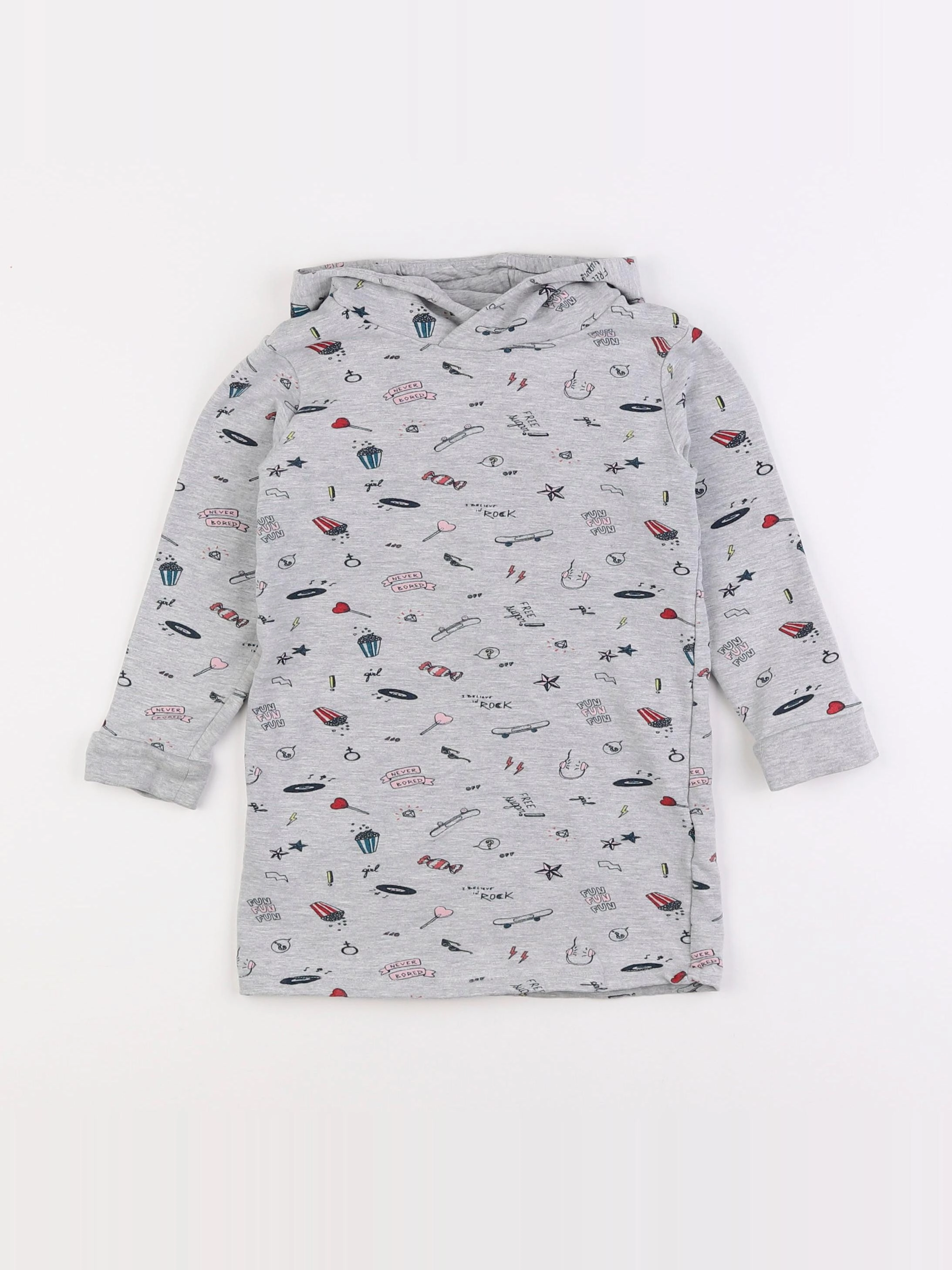 Vertbaudet - robe gris - 4 ans