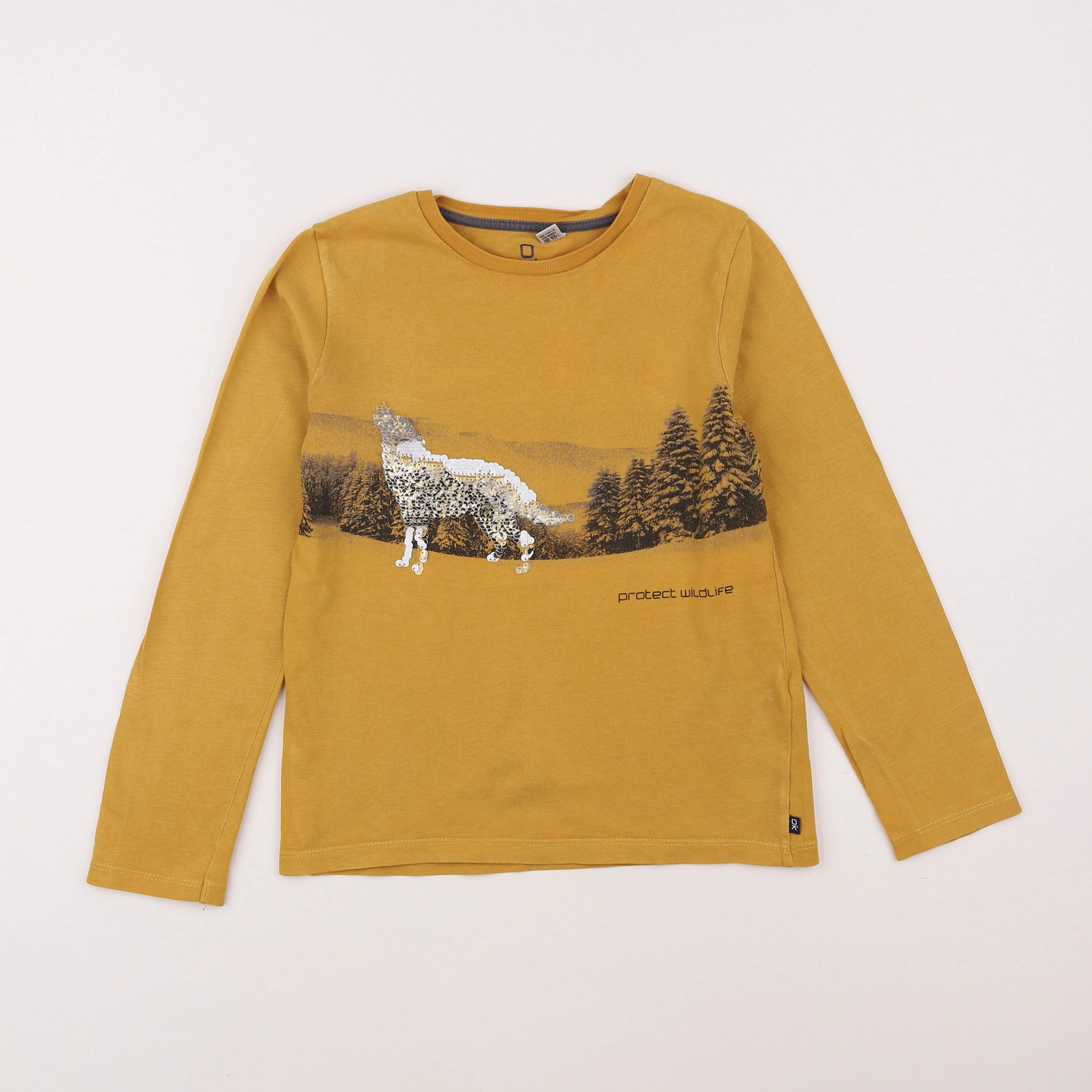 Okaidi - tee-shirt jaune - 8 ans
