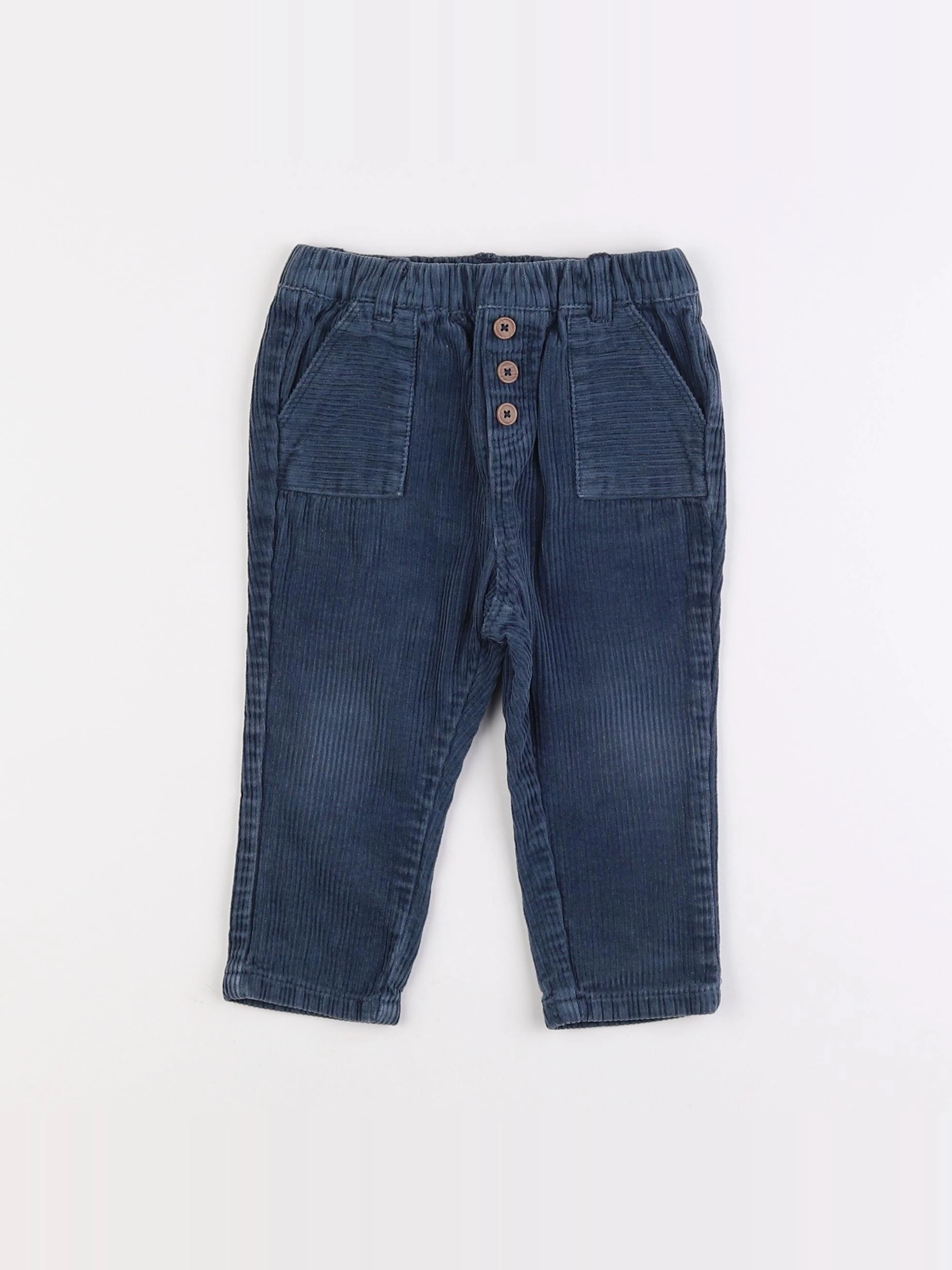 Vertbaudet - pantalon bleu - 18 mois