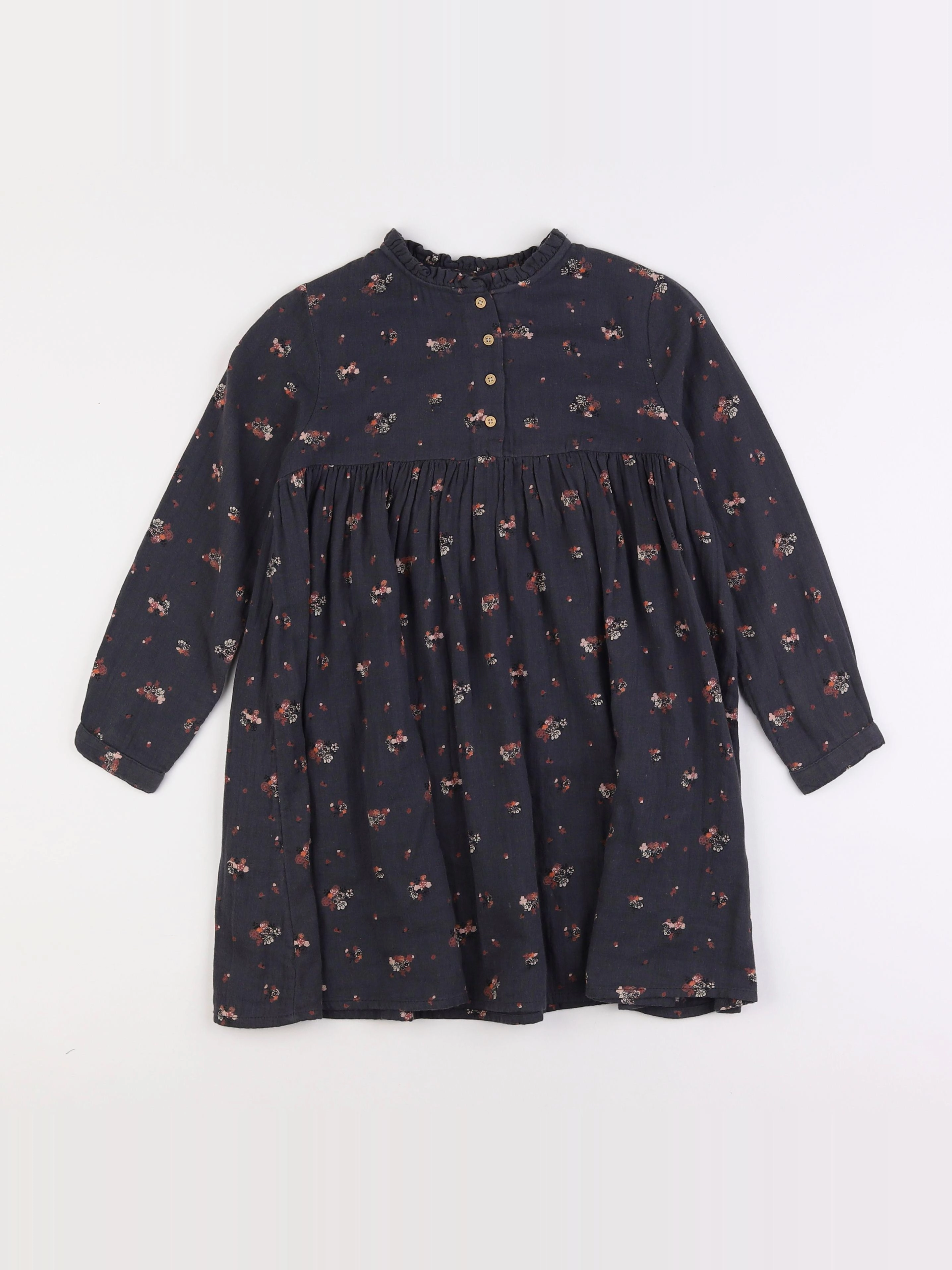 Vertbaudet - robe gris - 7 ans