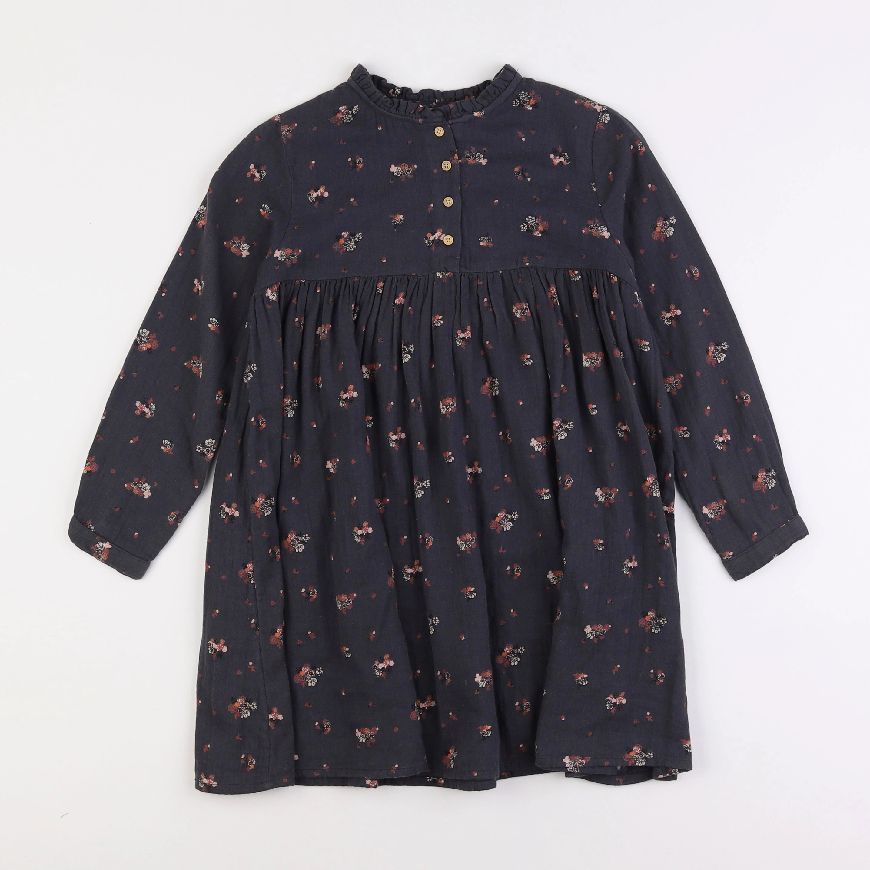 Vertbaudet - robe gris - 7 ans