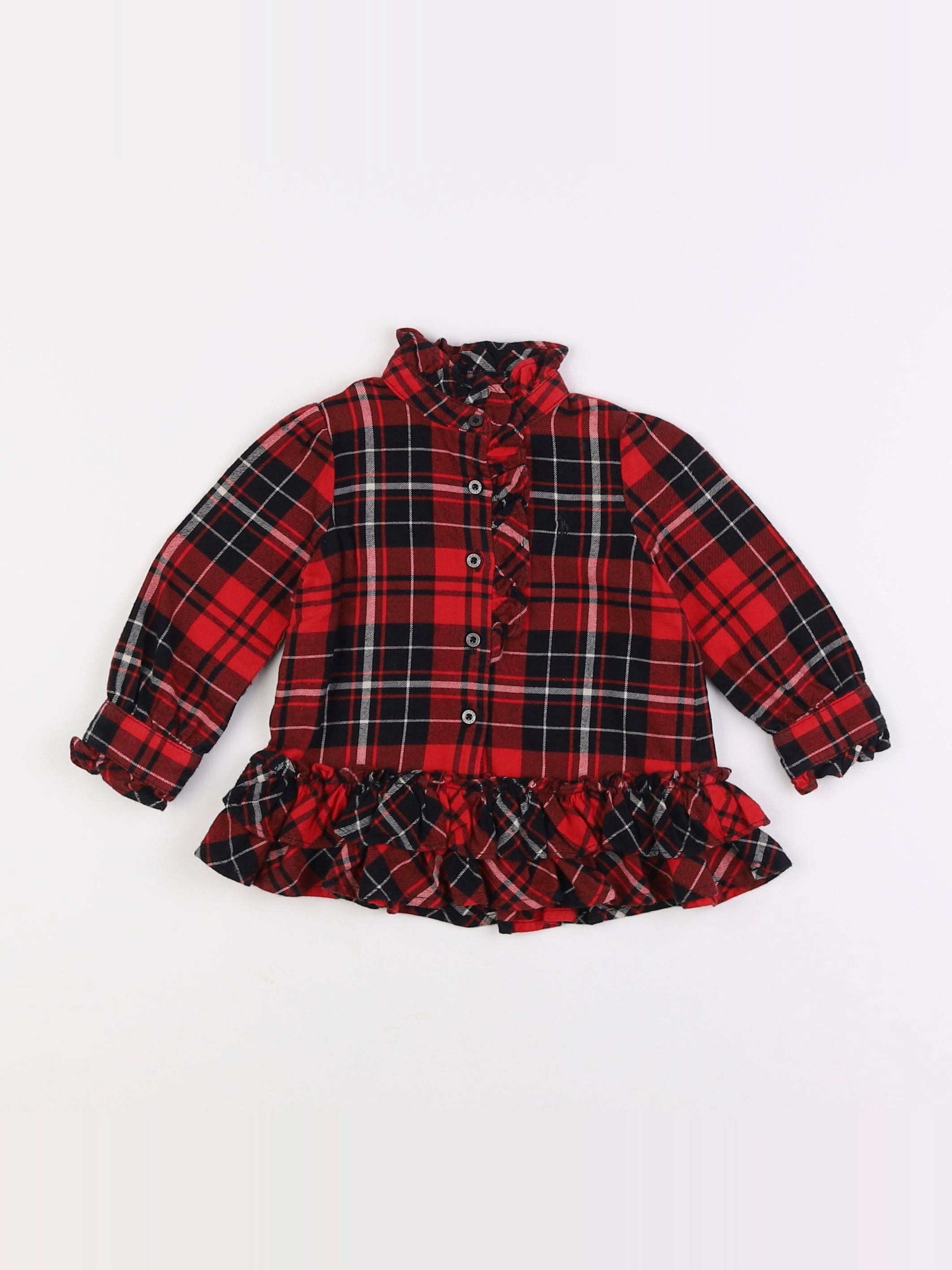 Ralph Lauren - robe noir, rouge - 6 mois