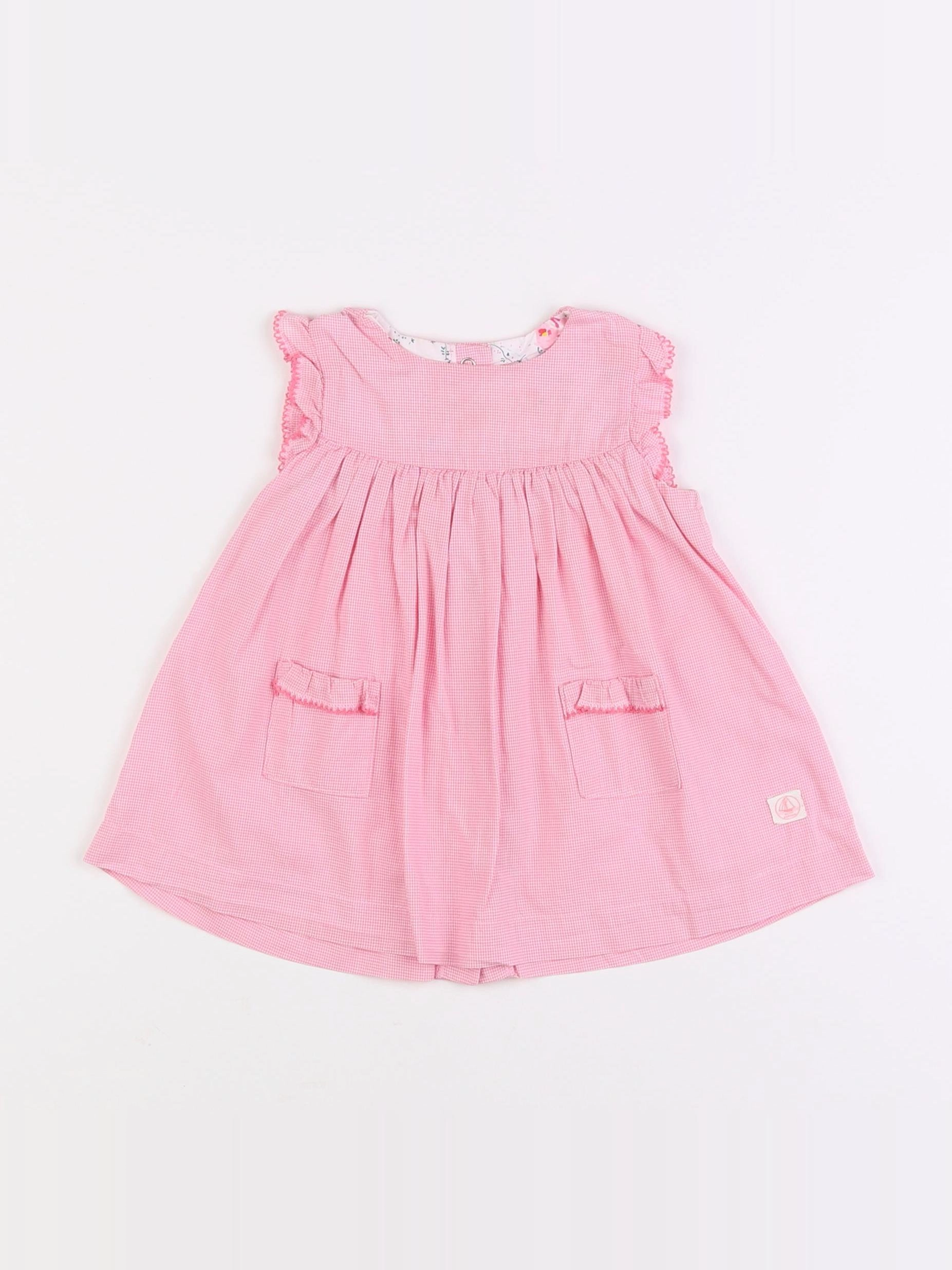 Petit Bateau - robe rose - 3 mois