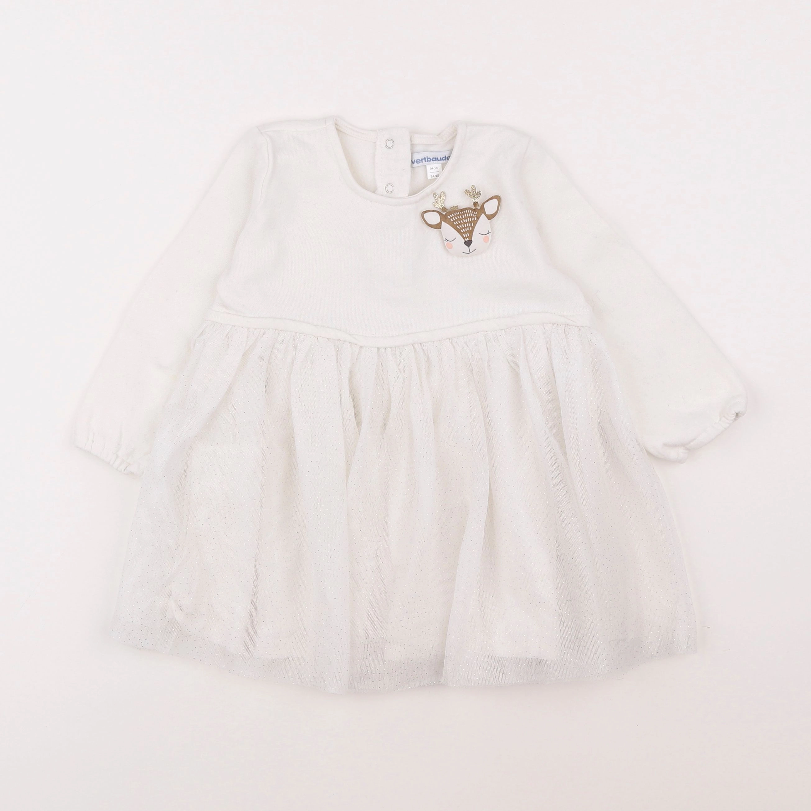 Vertbaudet - robe blanc - 3 ans