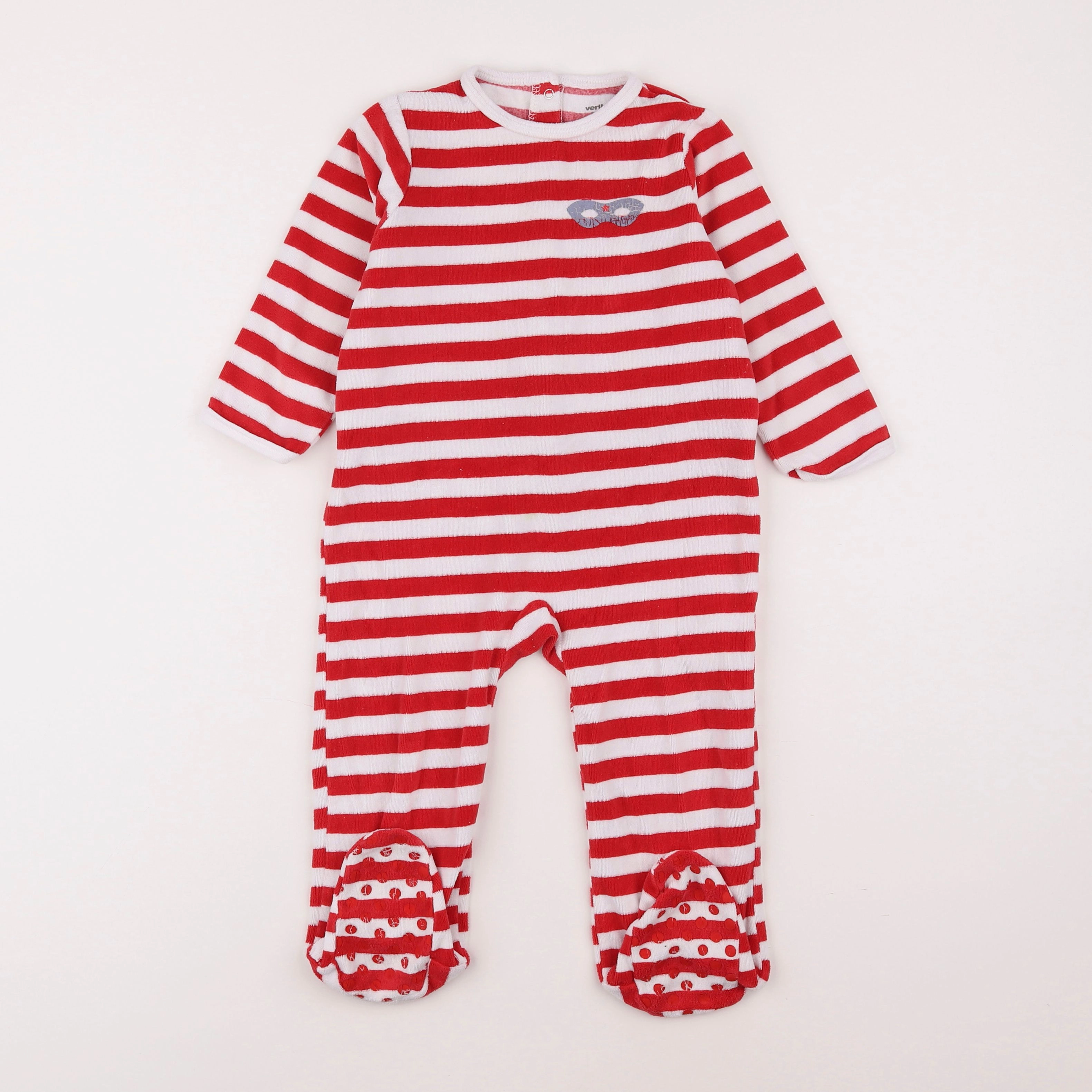 Vertbaudet - pyjama velours rouge - 2 ans