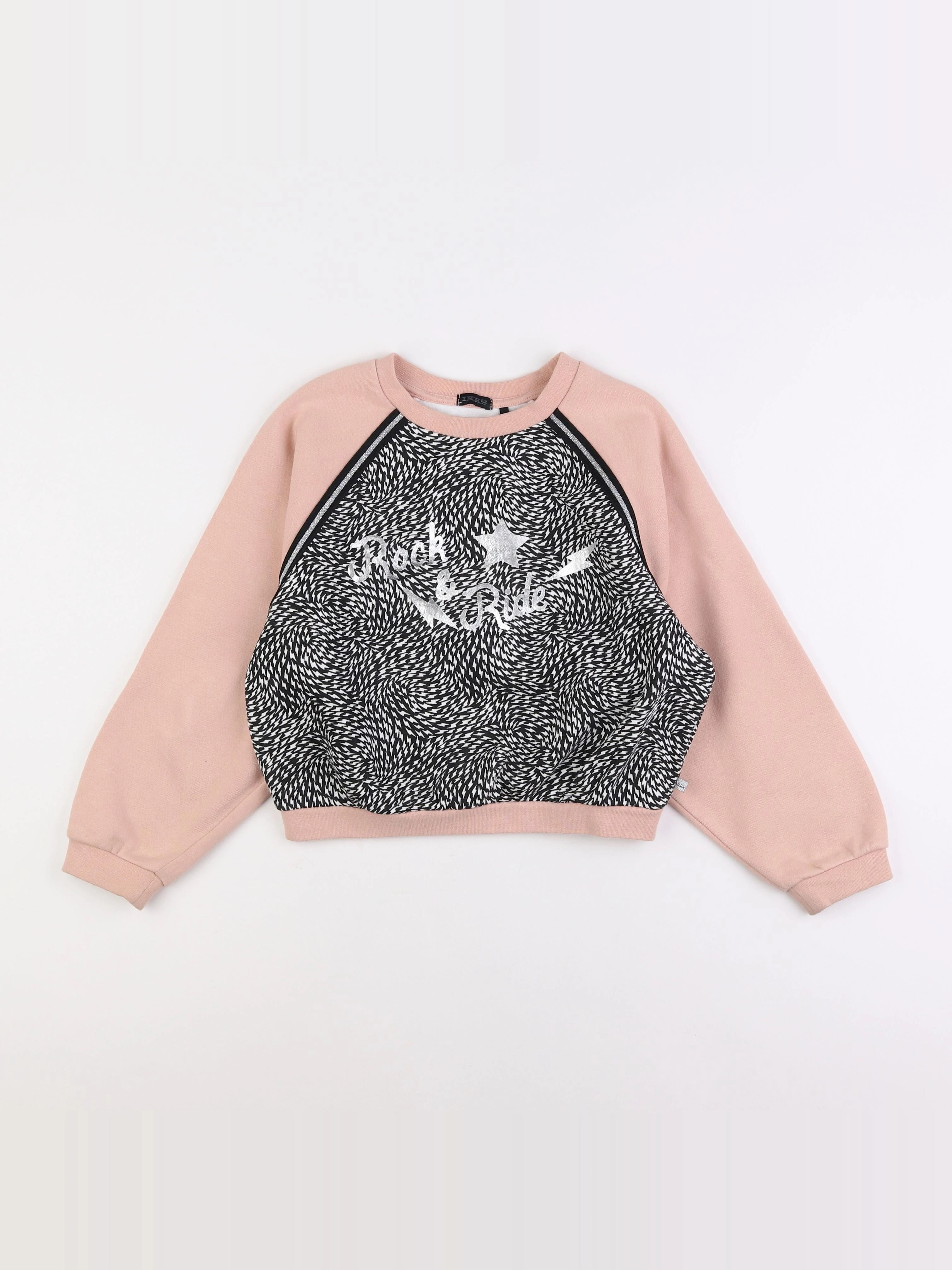 IKKS - sweat rose - 8 ans