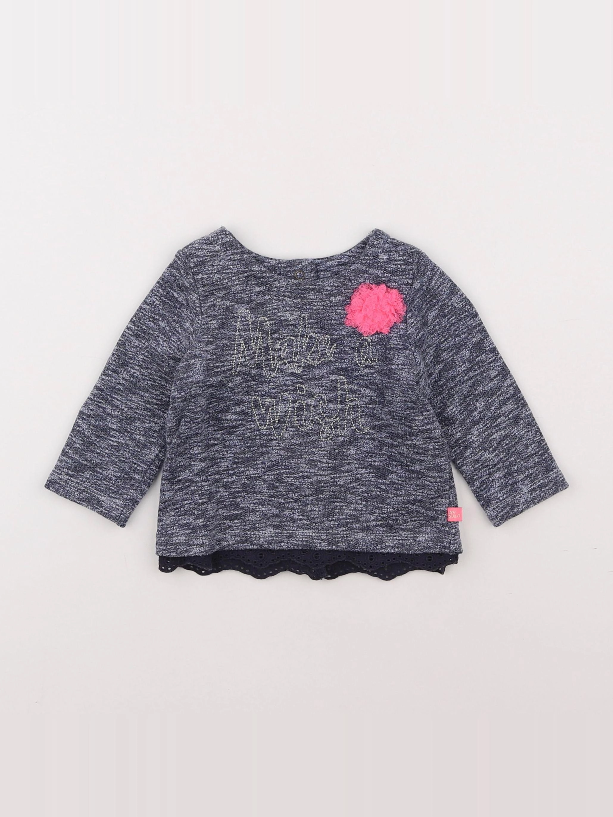 IKKS - sweat gris - 6 mois