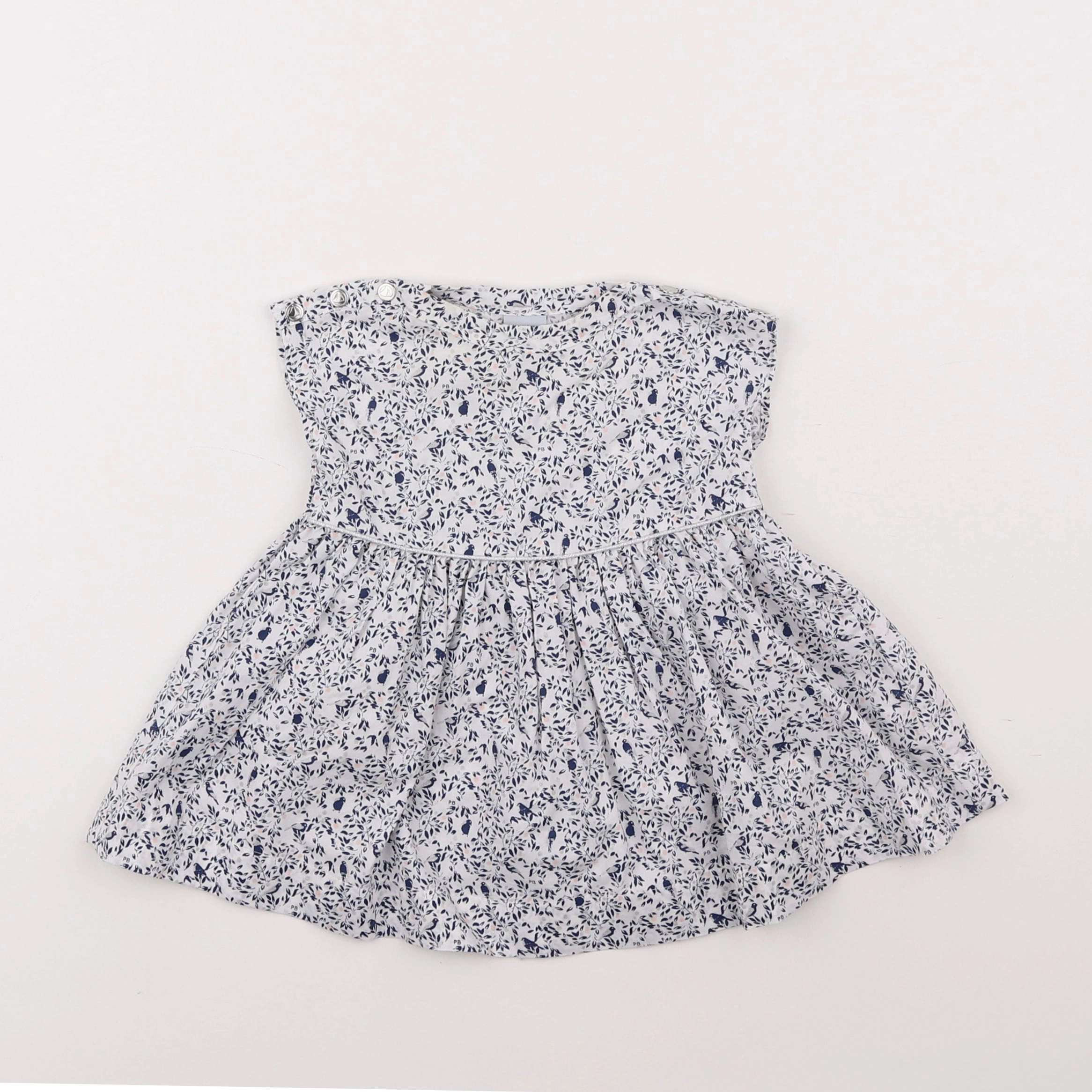 Petit Bateau - robe blanc - 3 mois