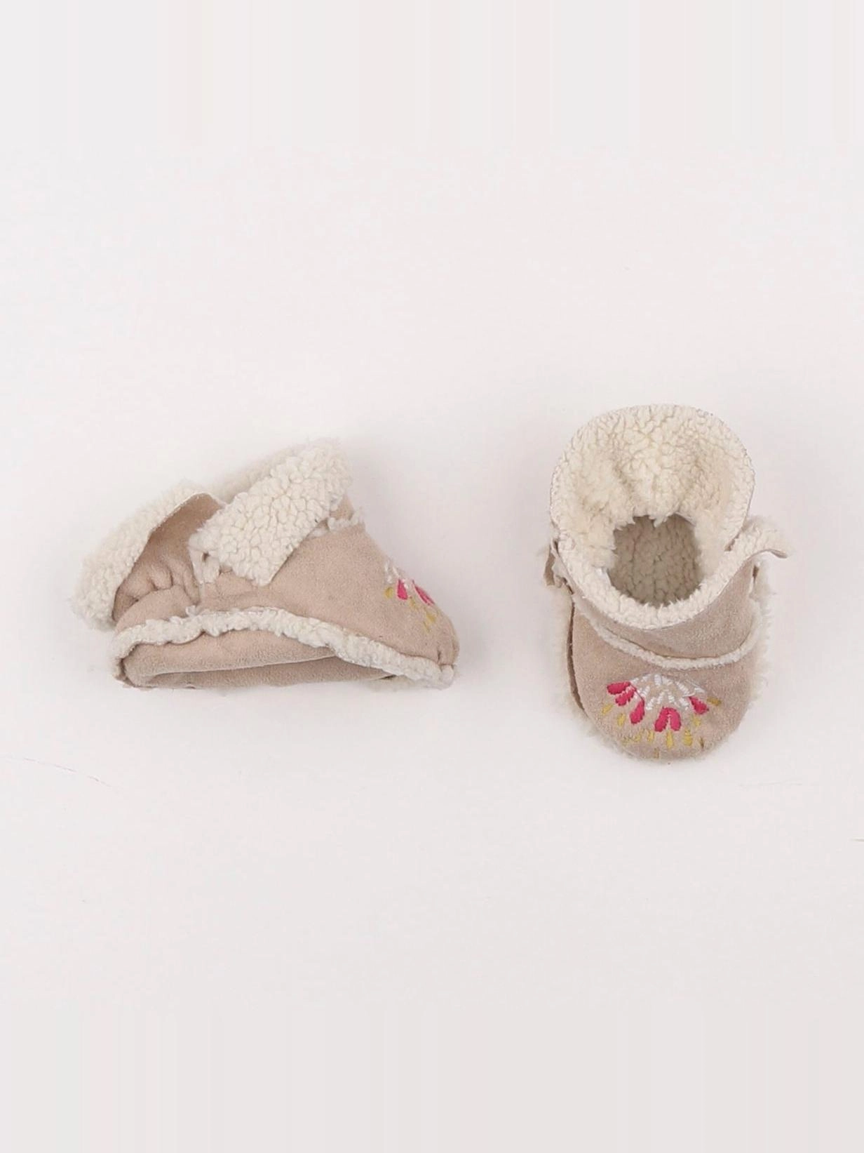 Vertbaudet - chaussons beige - pointure 18