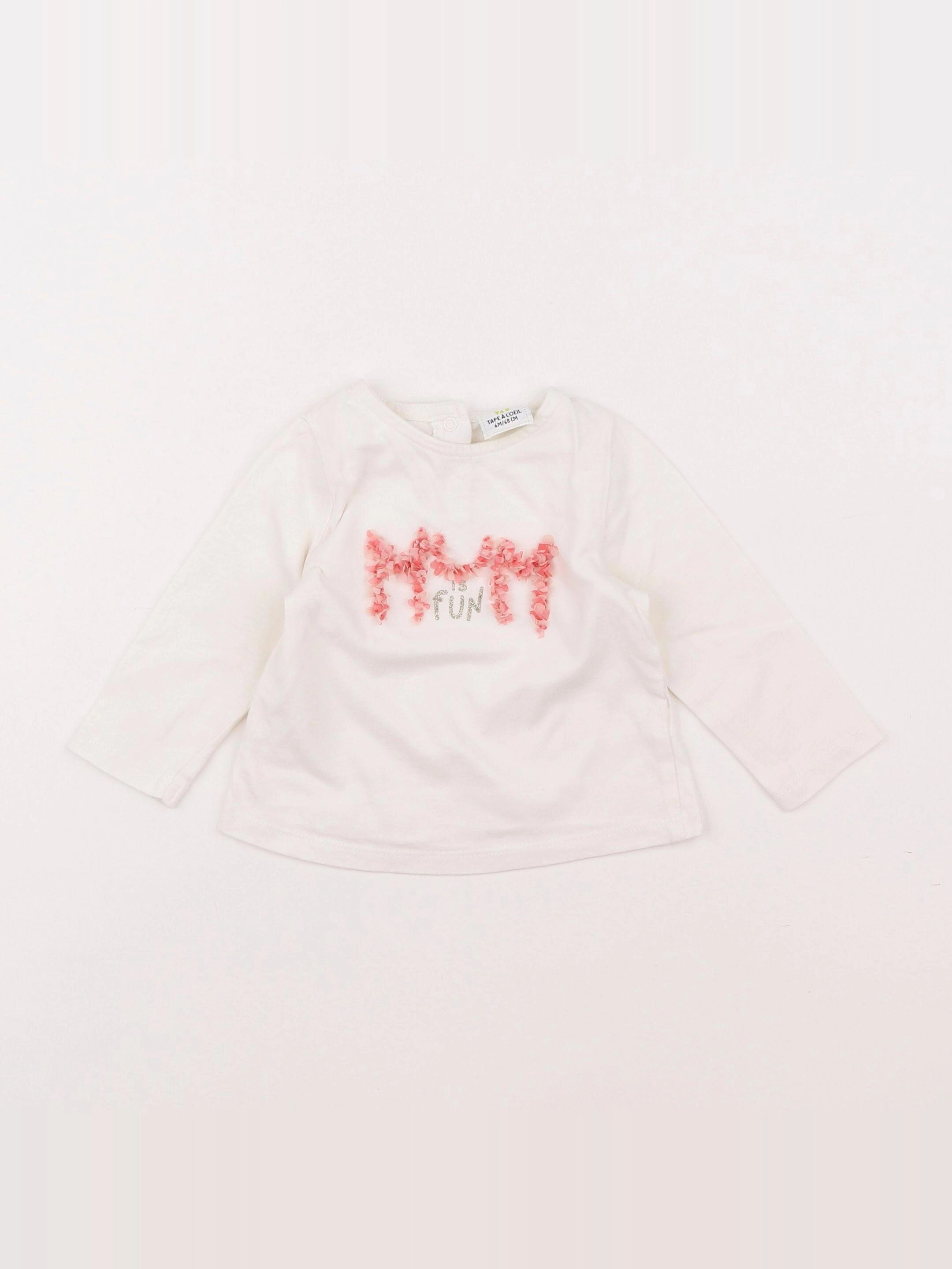 Tape à l'oeil - tee-shirt blanc - 6 mois