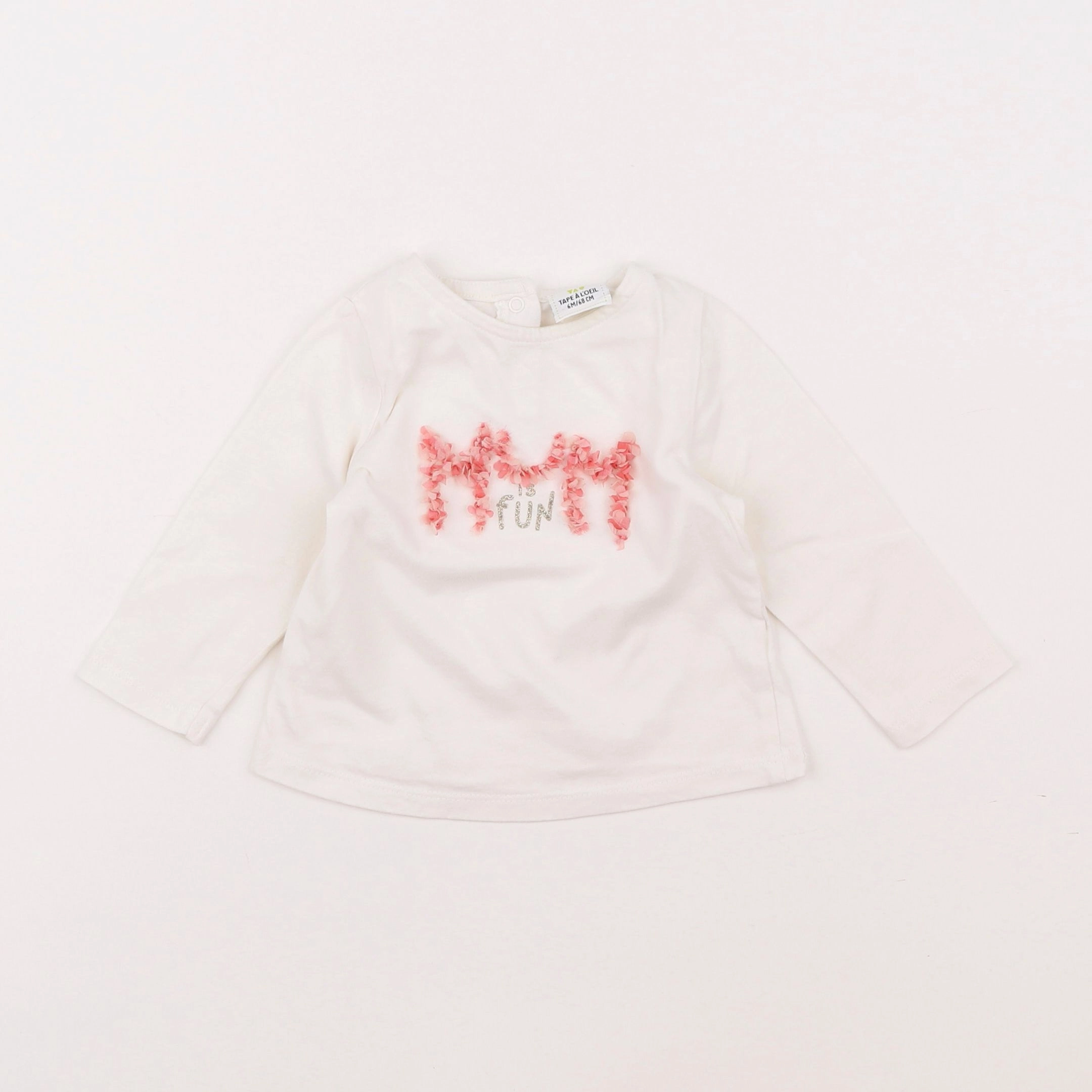 Tape à l'oeil - tee-shirt blanc - 6 mois