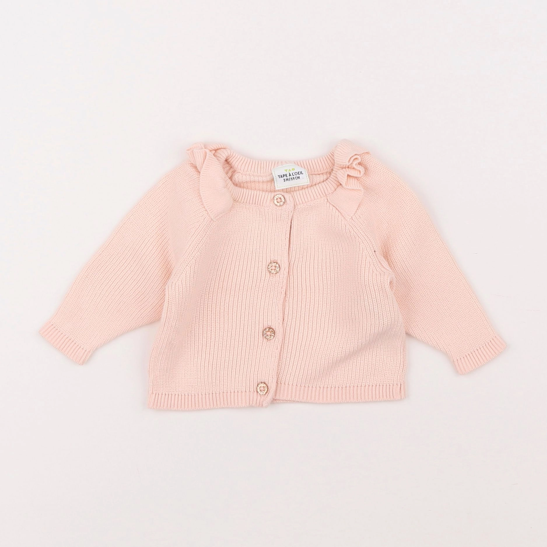 Tape à l'oeil - gilet rose - 3 mois
