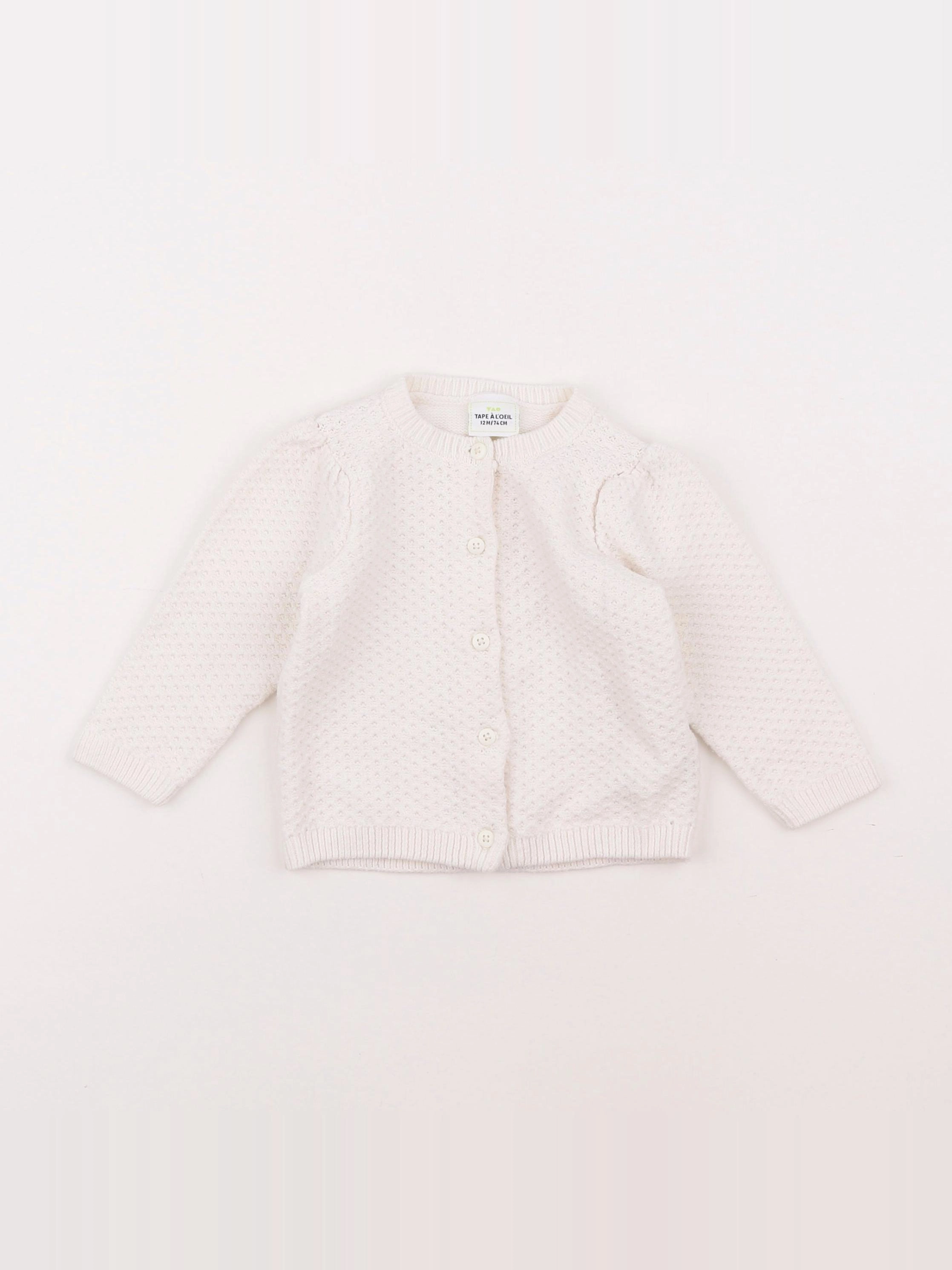 Tape à l'oeil - gilet blanc - 12 mois