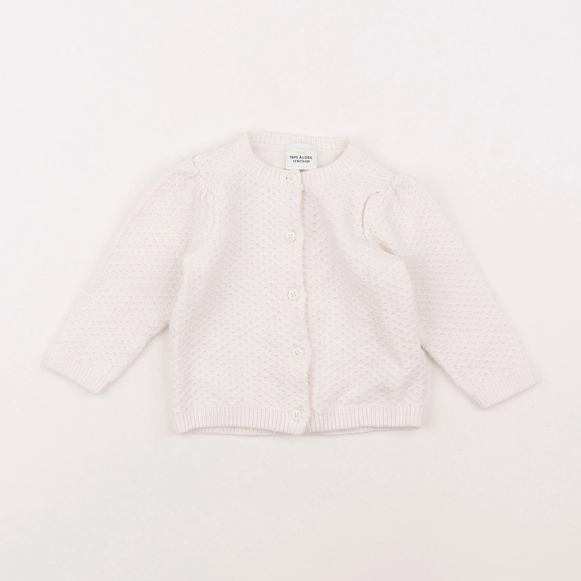 Tape à l'oeil - gilet blanc - 12 mois