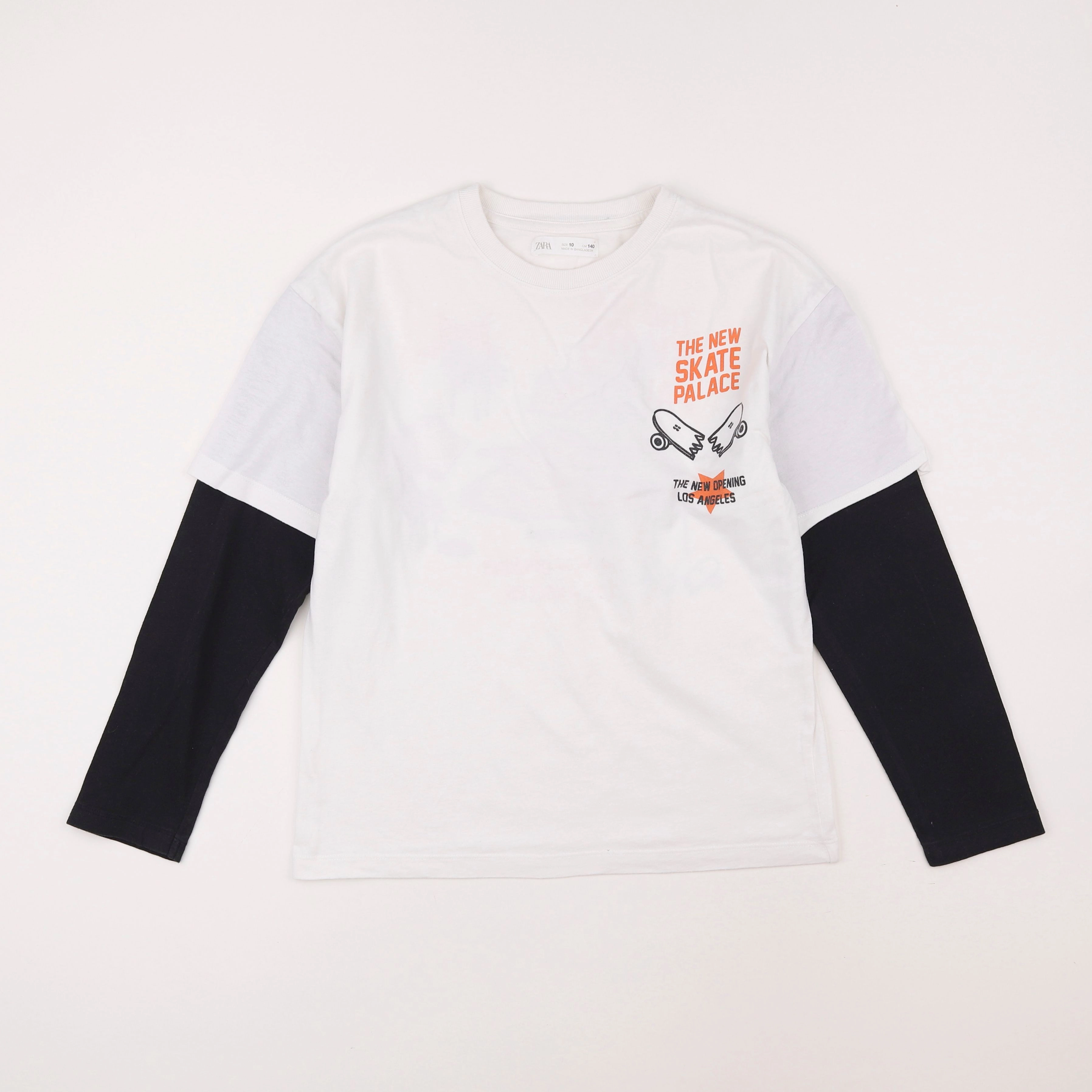 Zara - tee-shirt imprimé au dos blanc - 10 ans
