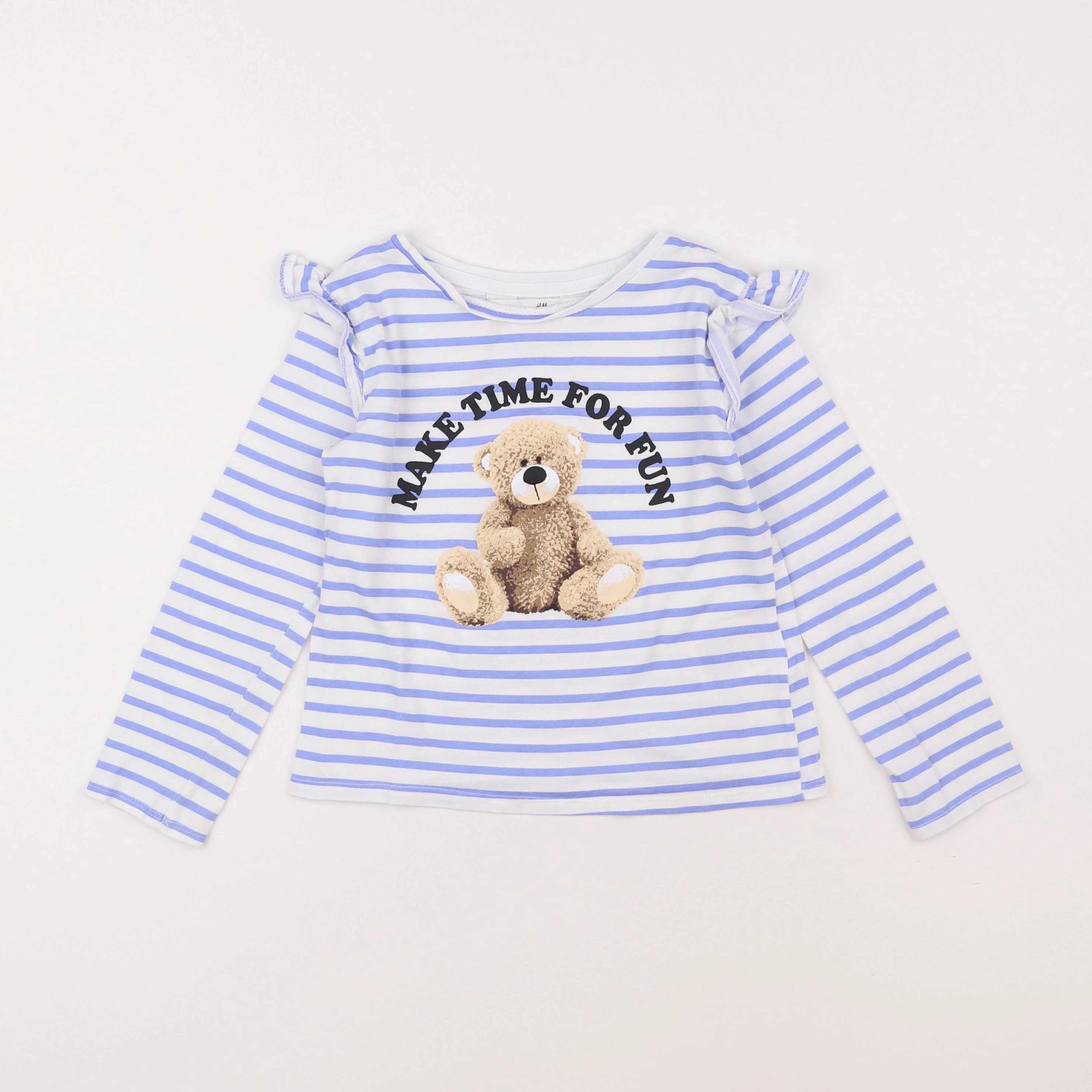H&M - tee-shirt bleu - 6/8 ans