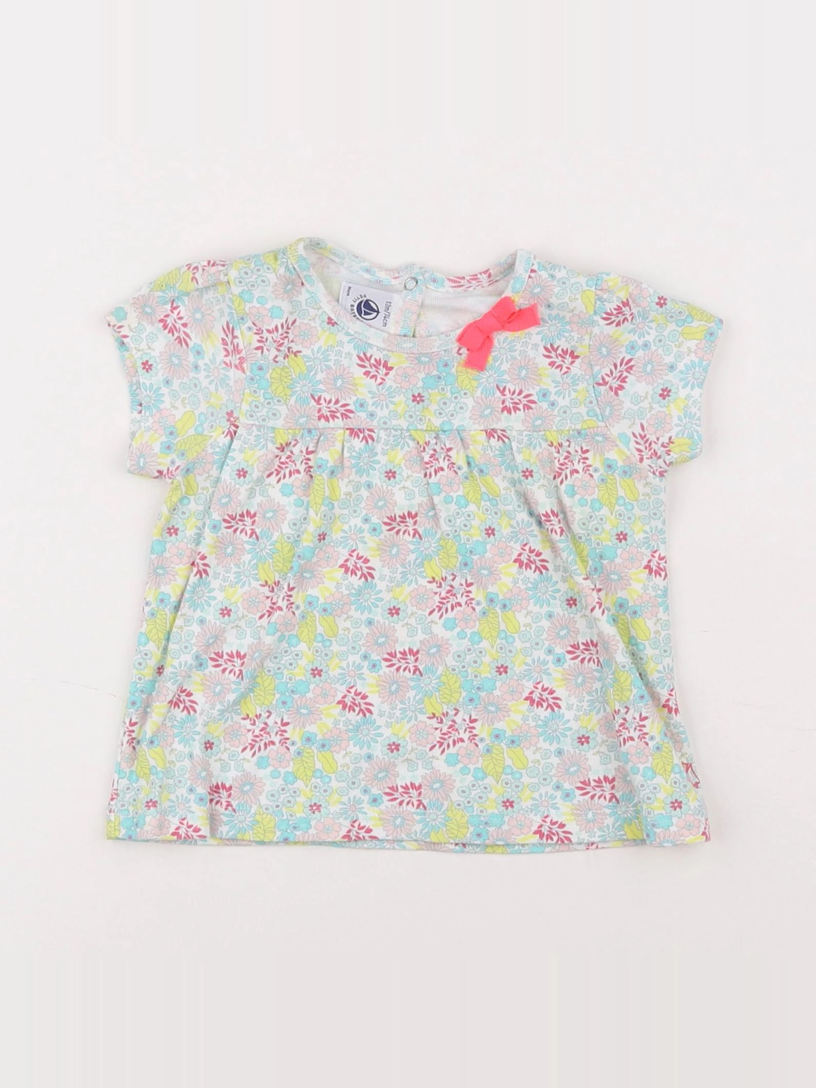 Petit Bateau - tee-shirt vert - 12 mois