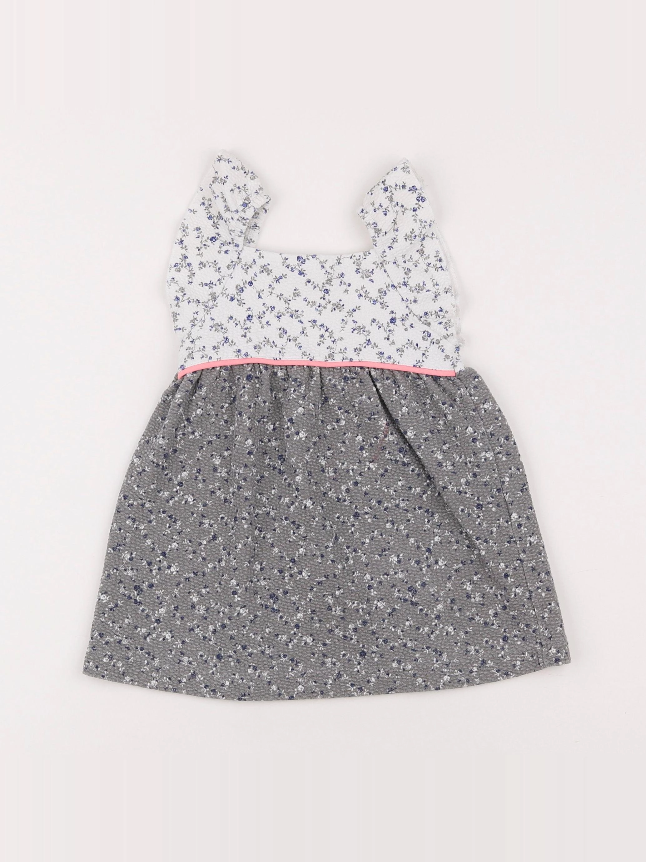 Zara - robe gris - 9/12 mois