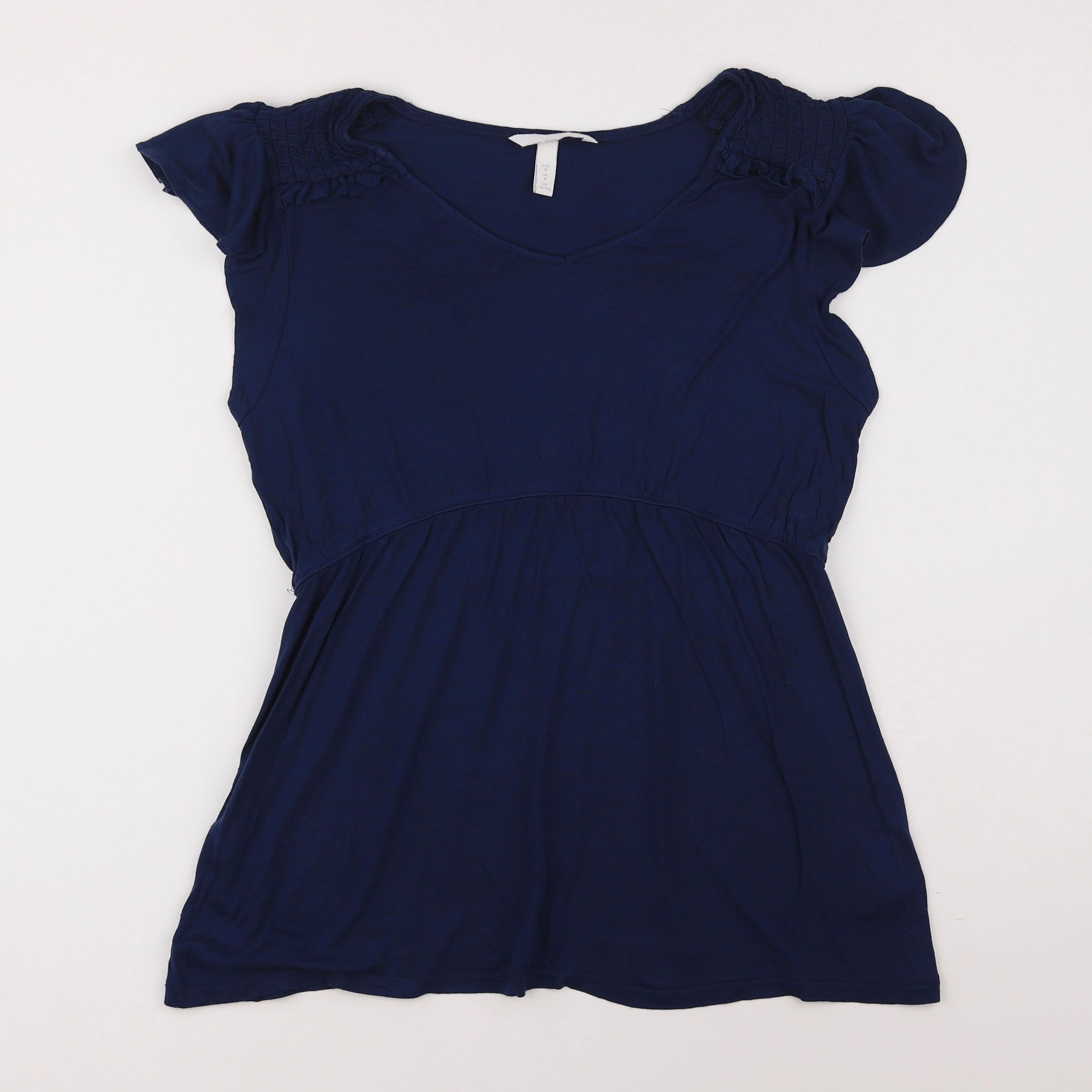H&M - tee-shirt grossesse bleu - m