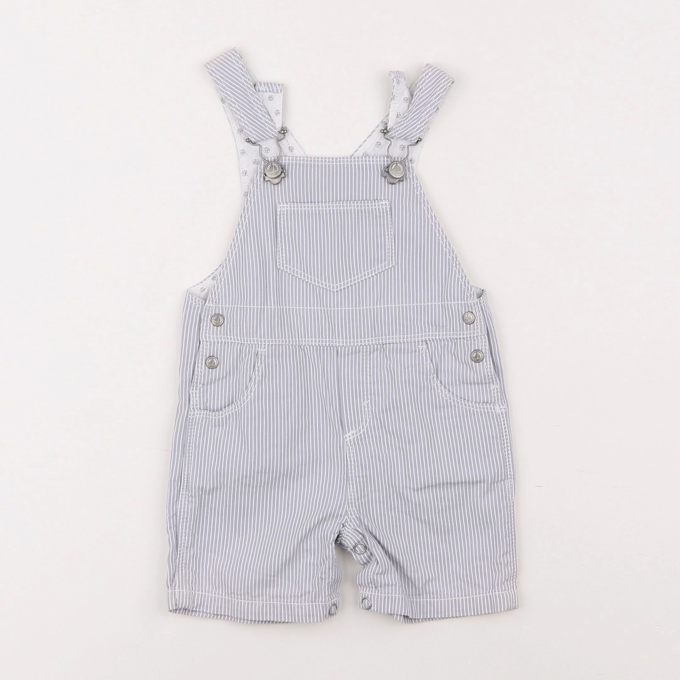 Petit Bateau - salopette bleu - 6 mois