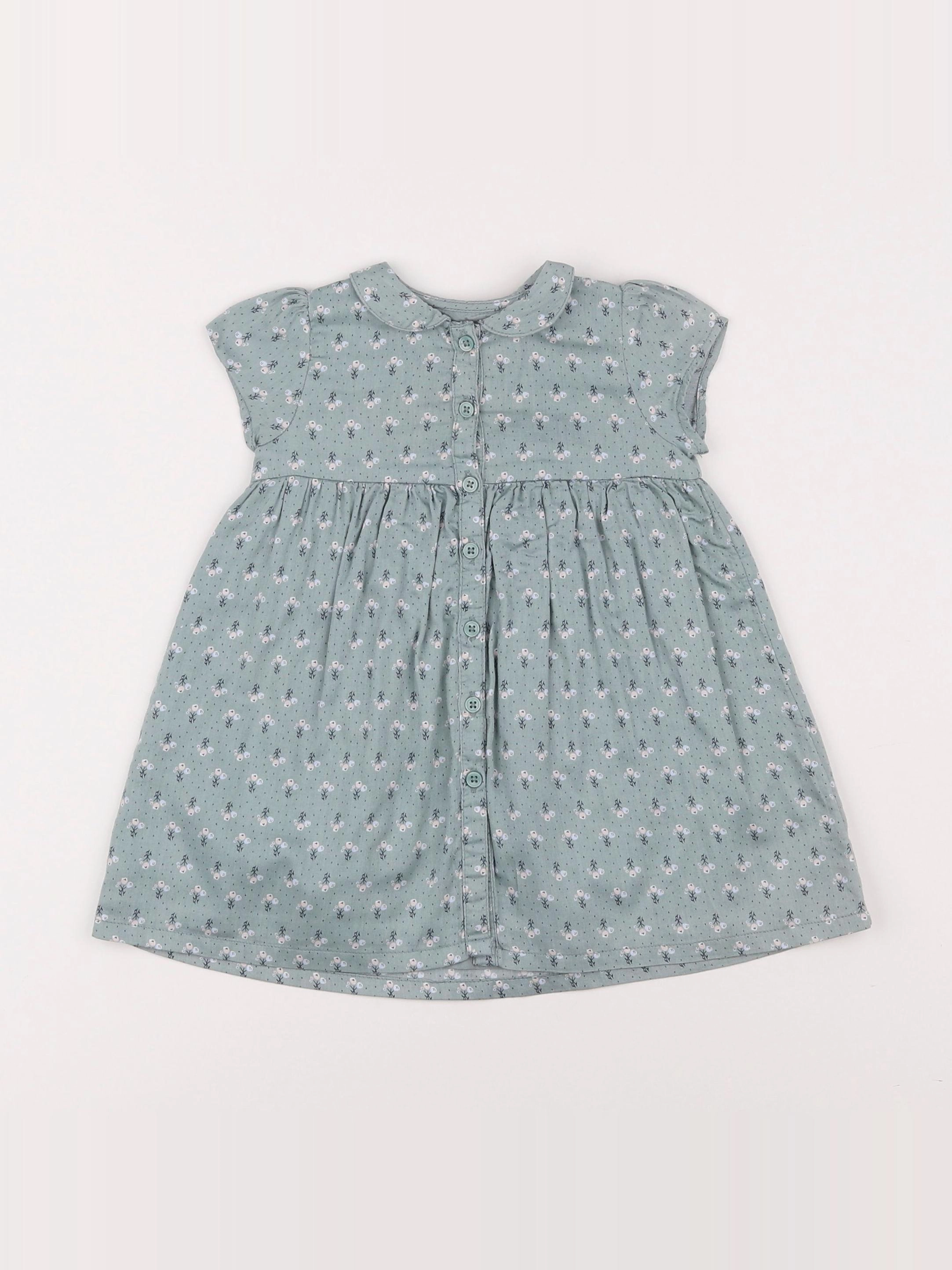 Boutchou - robe vert - 6 mois