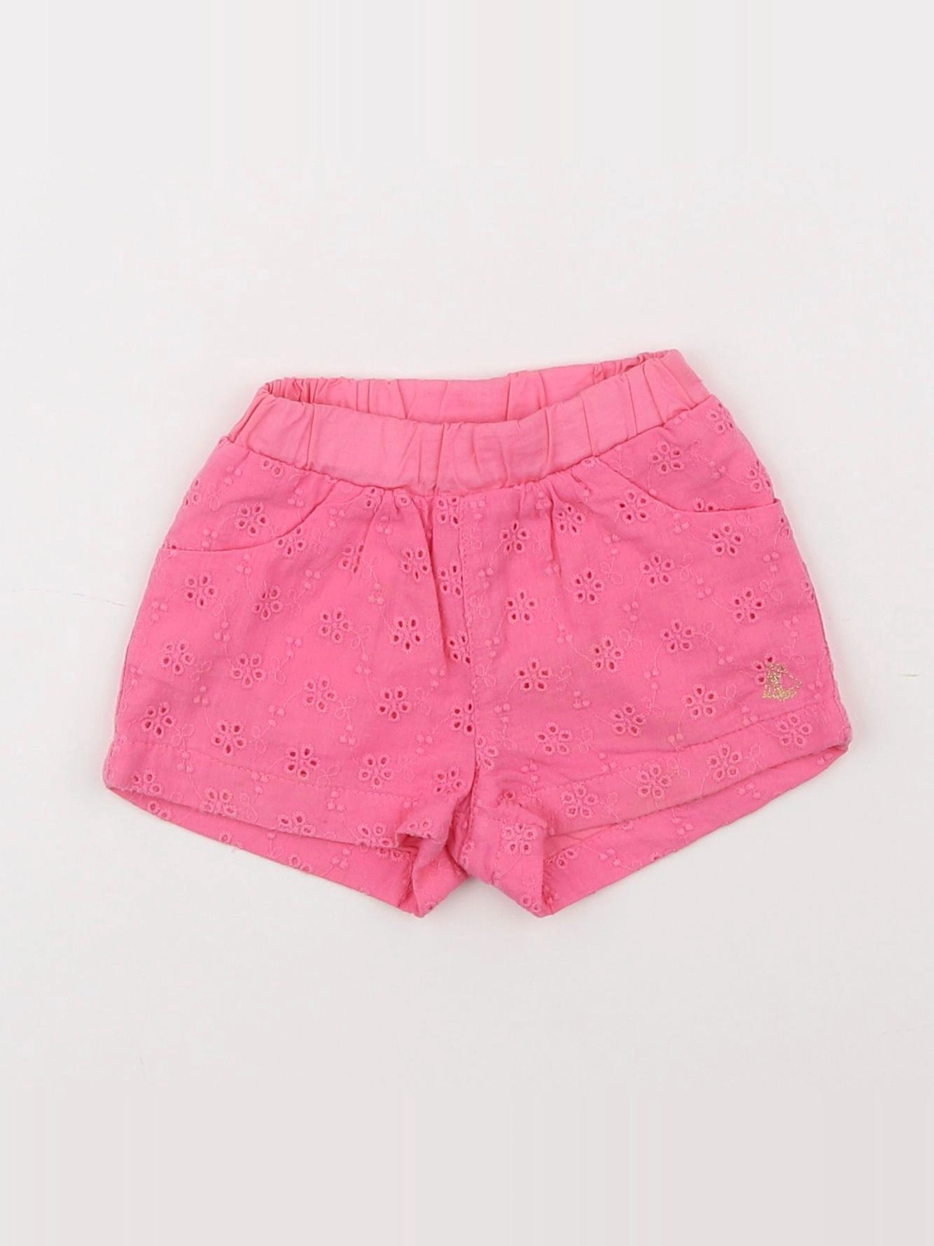 Petit Bateau - short rose - 3 mois