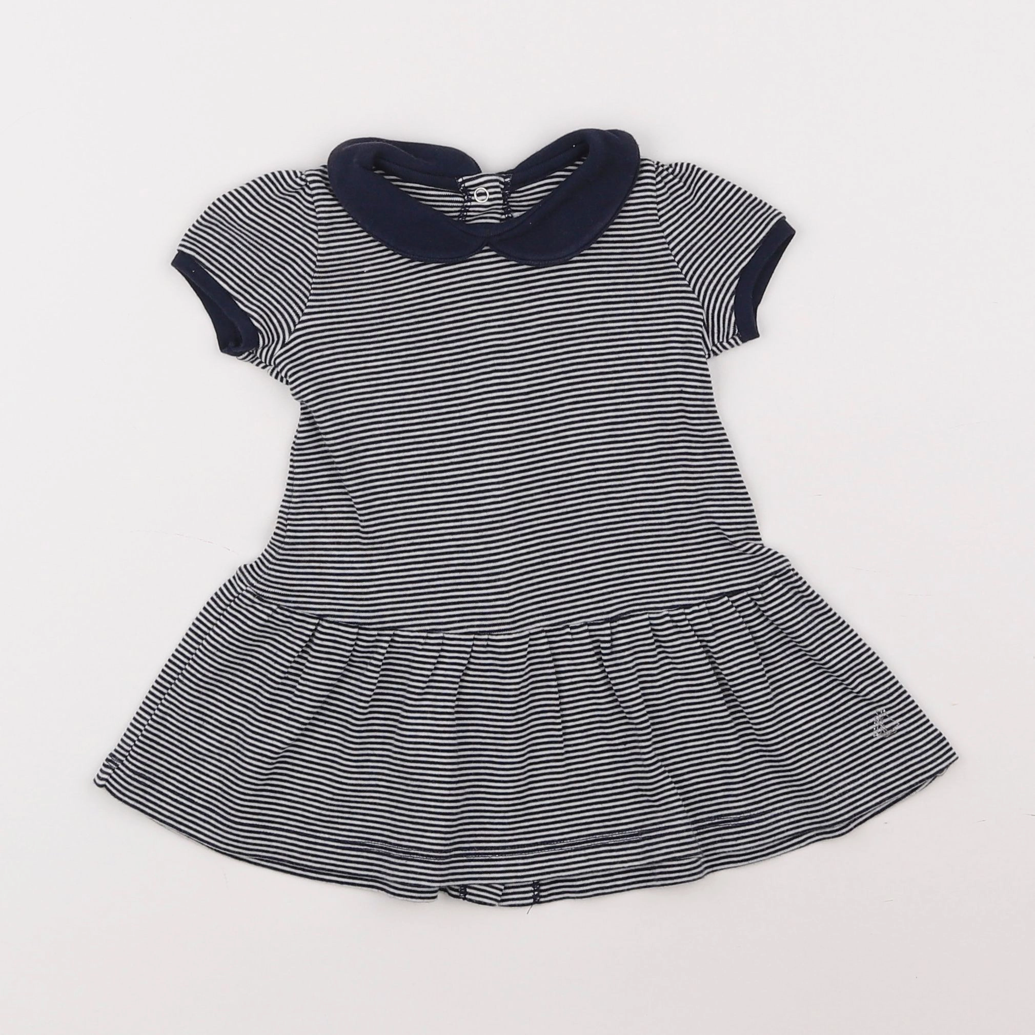 Petit Bateau - robe bleu - 6 mois