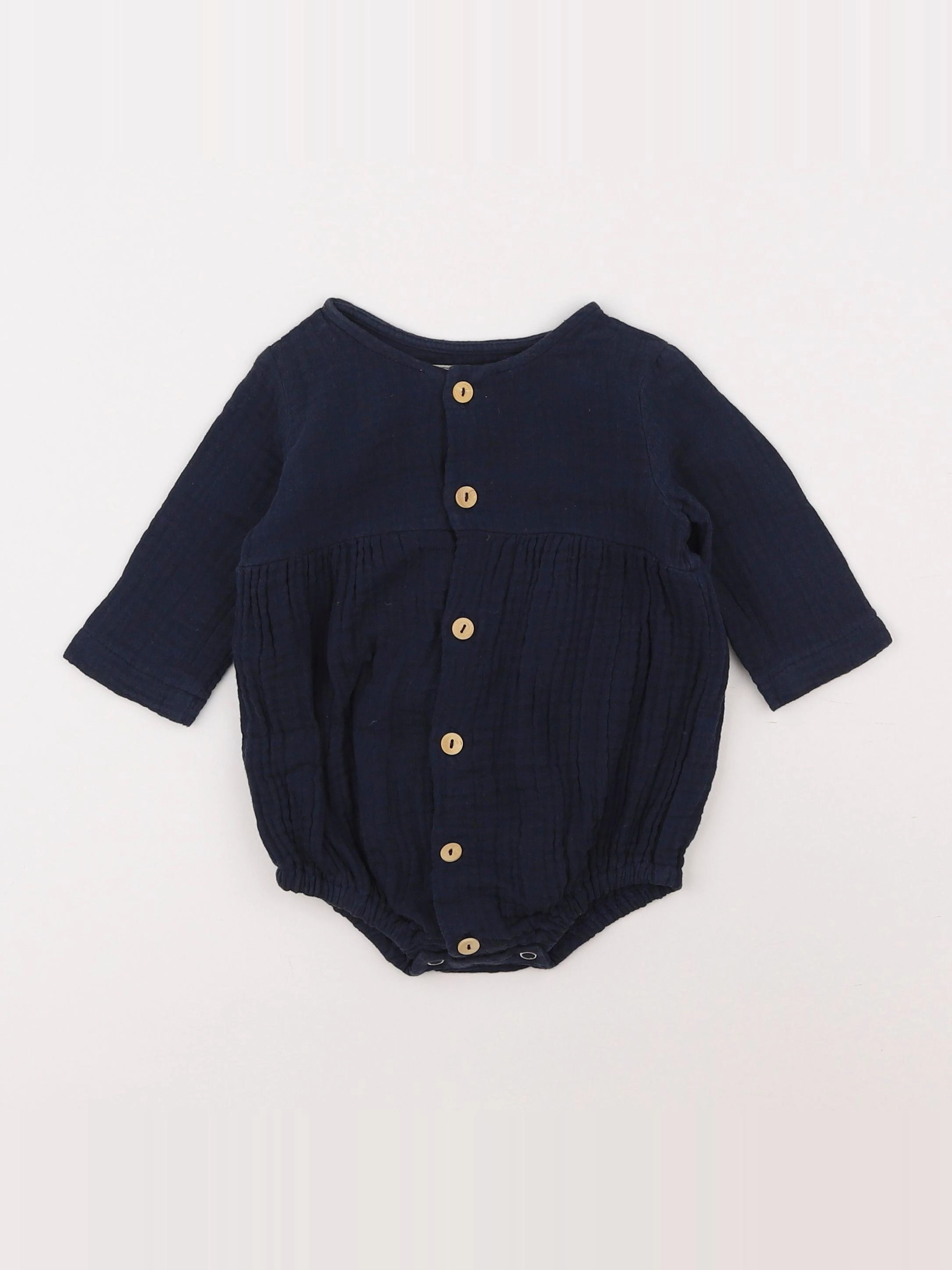 Frangin Frangine - combinaison bleu - 6/9 mois