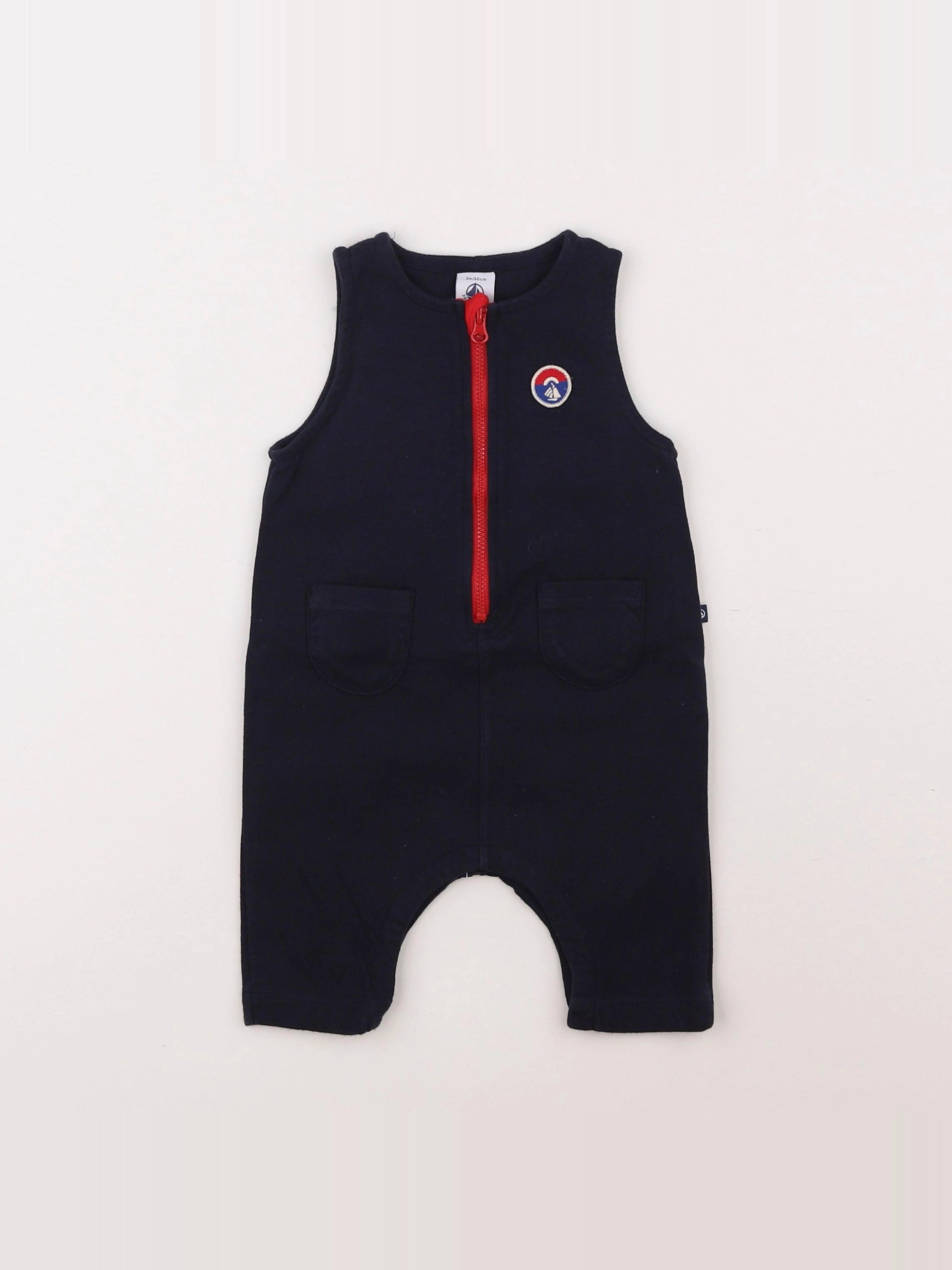Petit Bateau - combinaison bleu - 3 mois