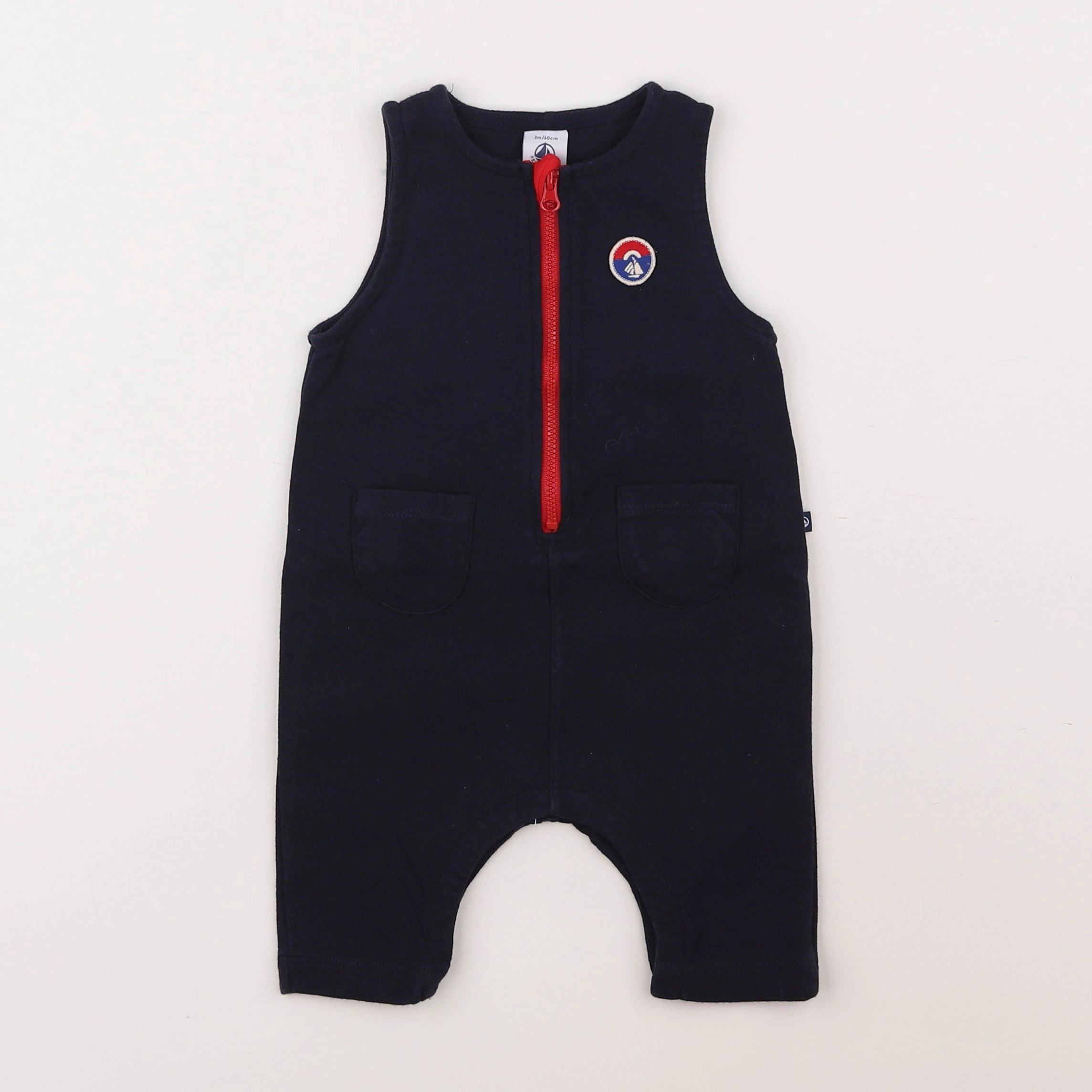 Petit Bateau - combinaison bleu - 3 mois