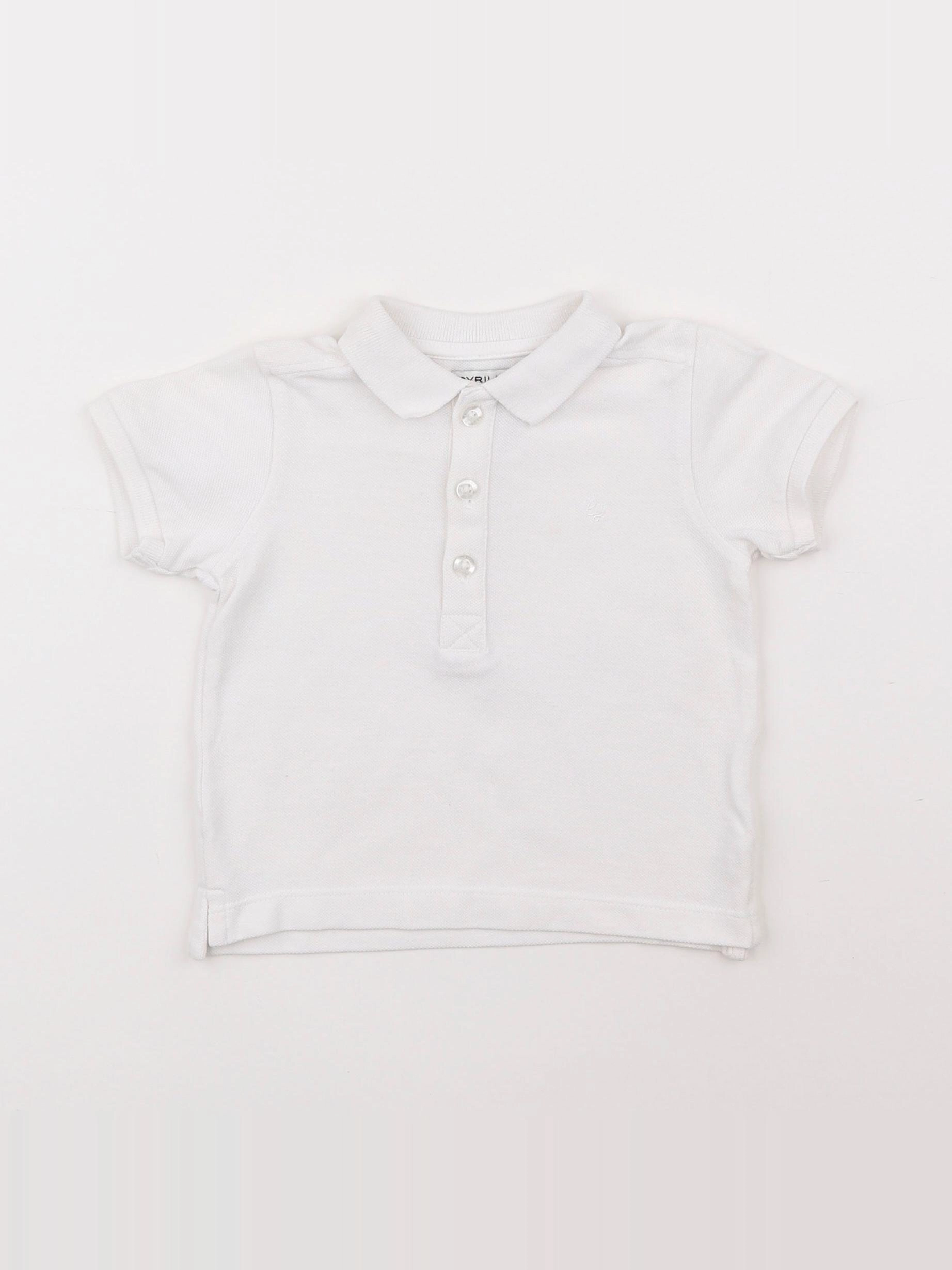 Cyrillus - polo blanc - 12 mois