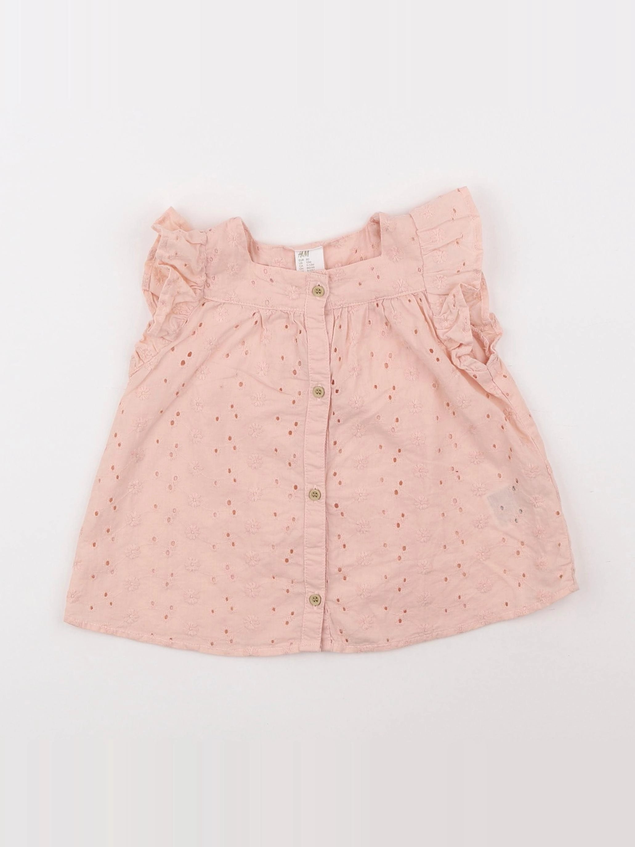 H&M - robe rose - 9/12 mois