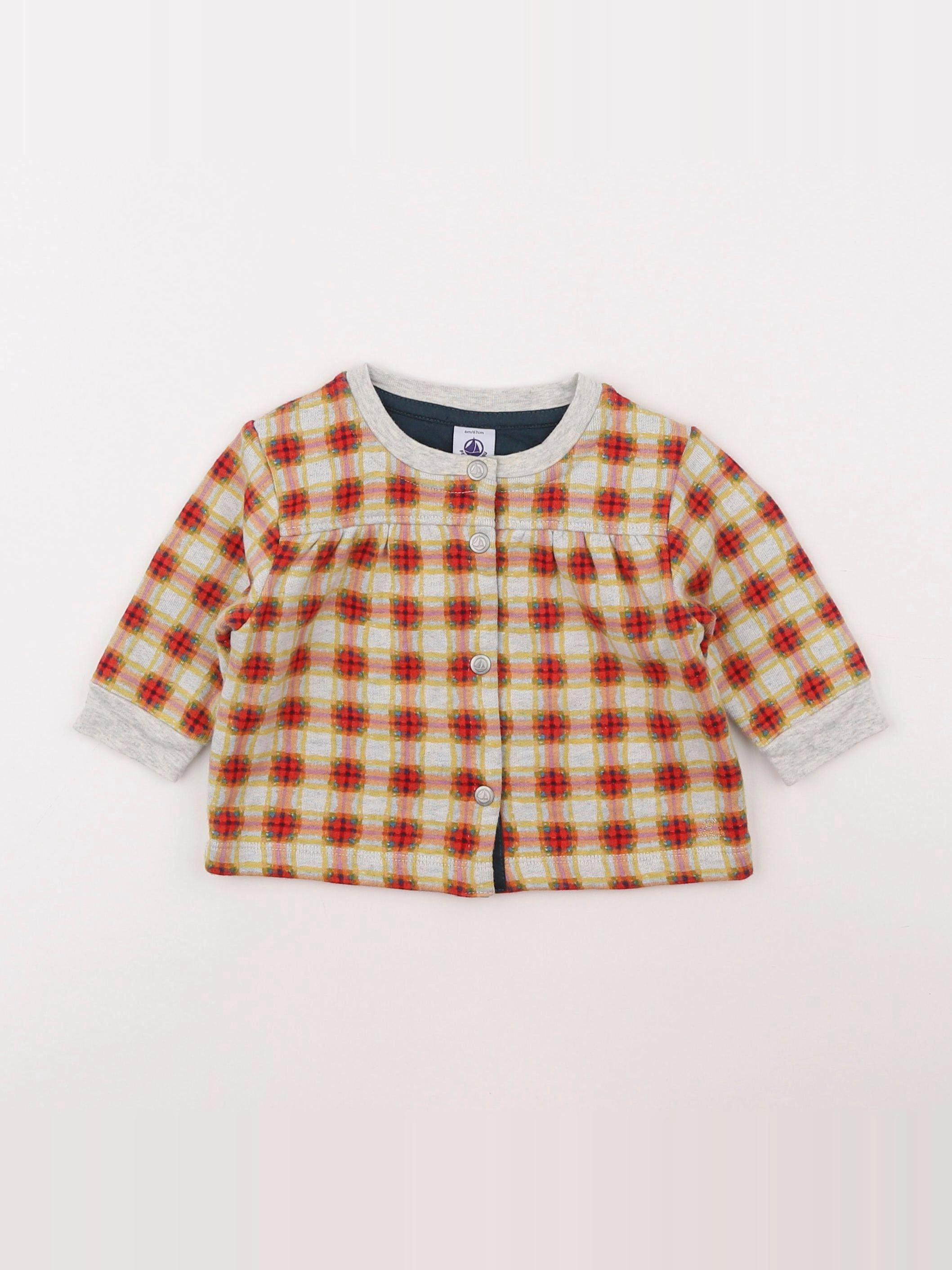 Petit Bateau - gilet multicolore - 6 mois