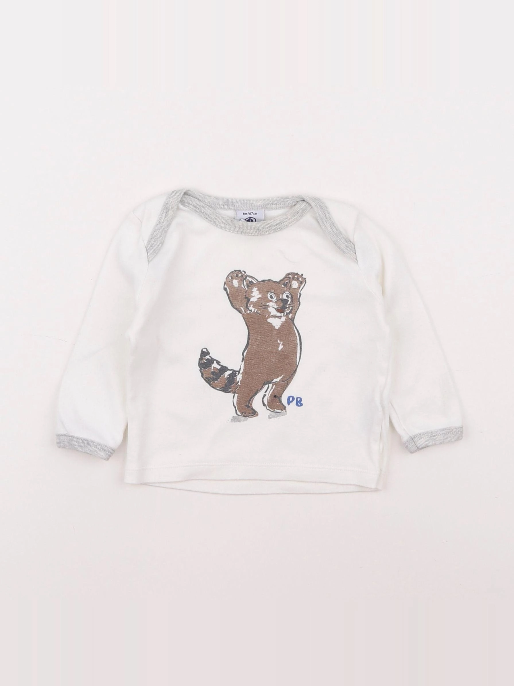 Petit Bateau - maillot de corps blanc - 6 mois