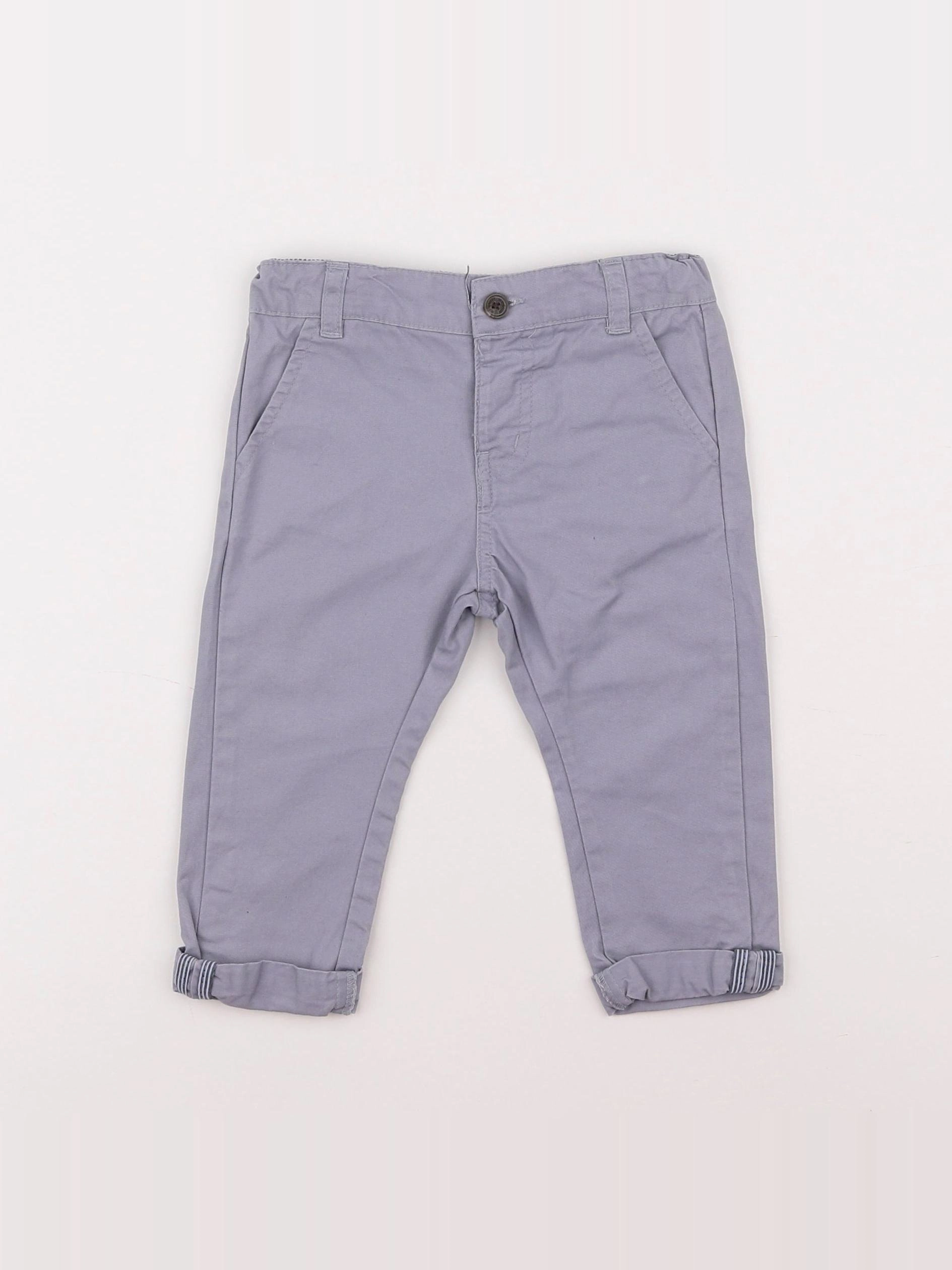 Vertbaudet - pantalon gris - 9 mois