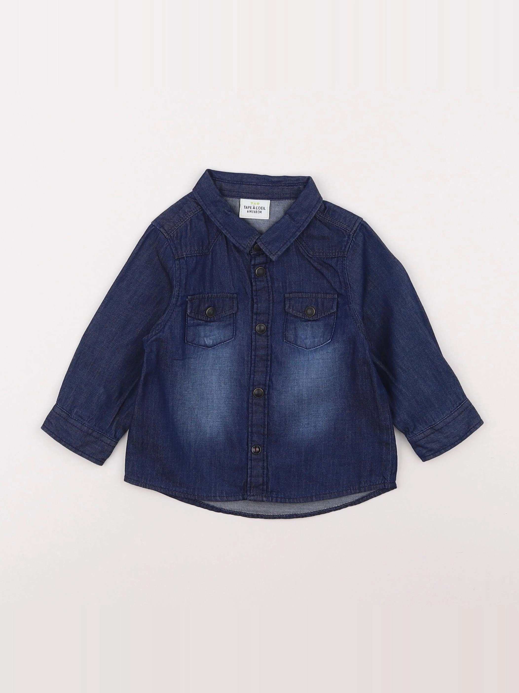 Tape à l'oeil - chemise bleu - 6 mois