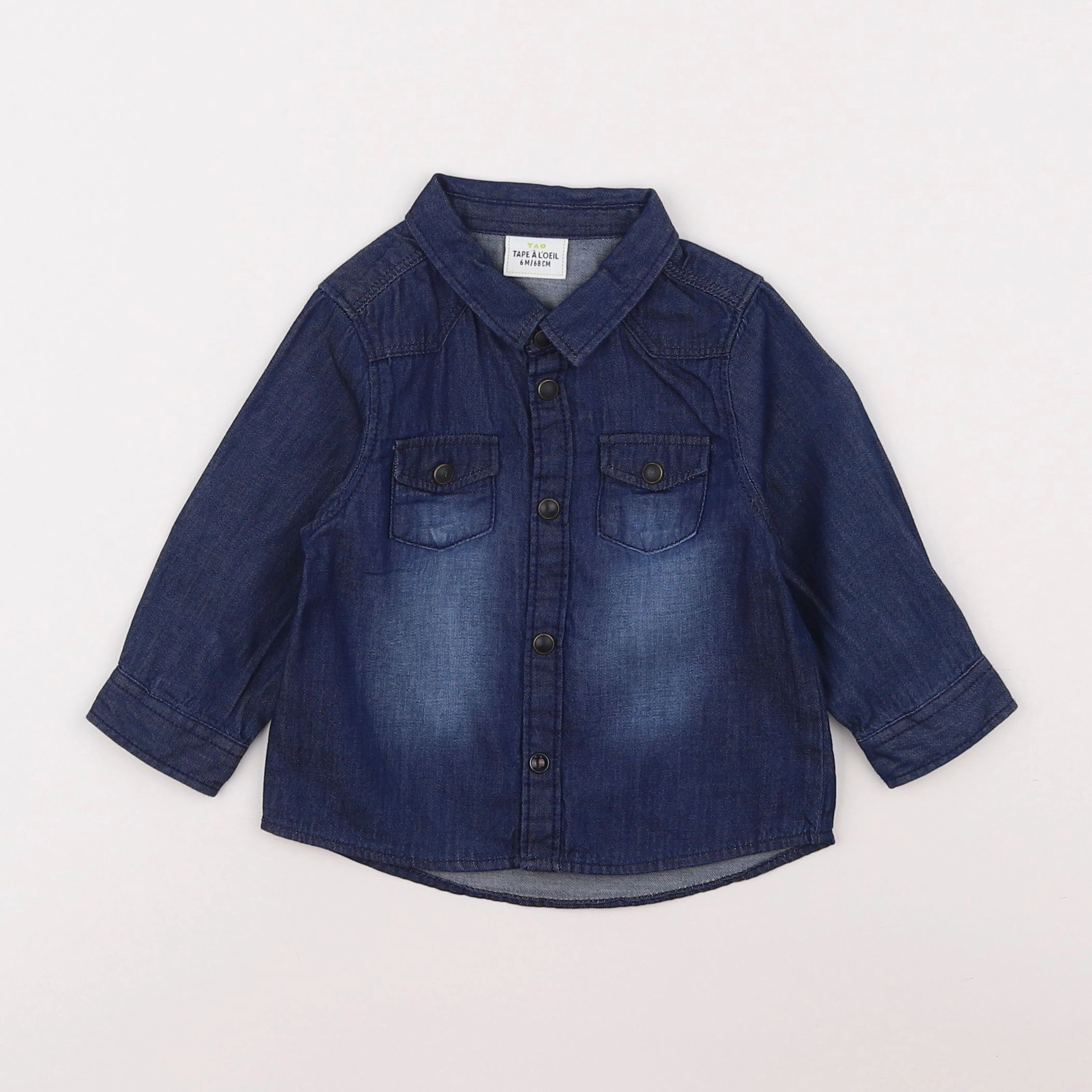 Tape à l'oeil - chemise bleu - 6 mois