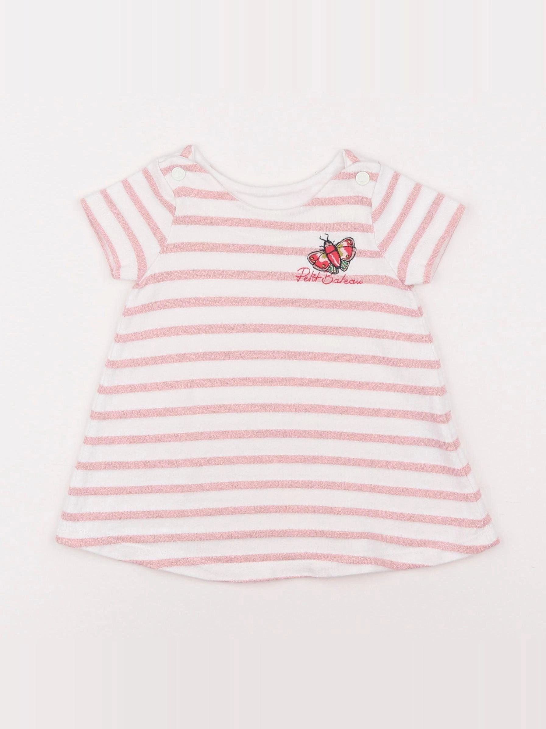 Petit Bateau - robe rose - 3 mois
