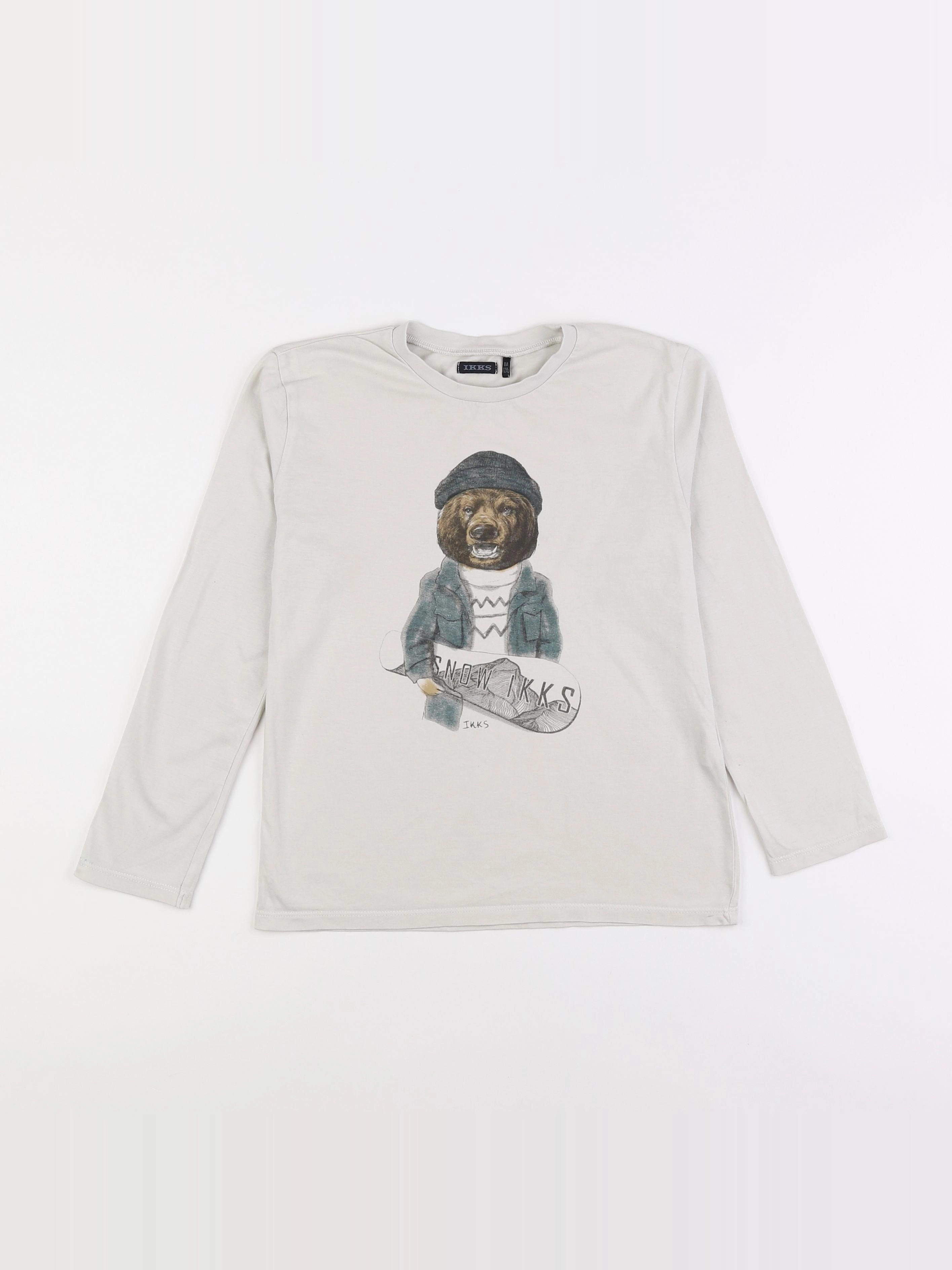 IKKS - tee-shirt marron - 8 ans