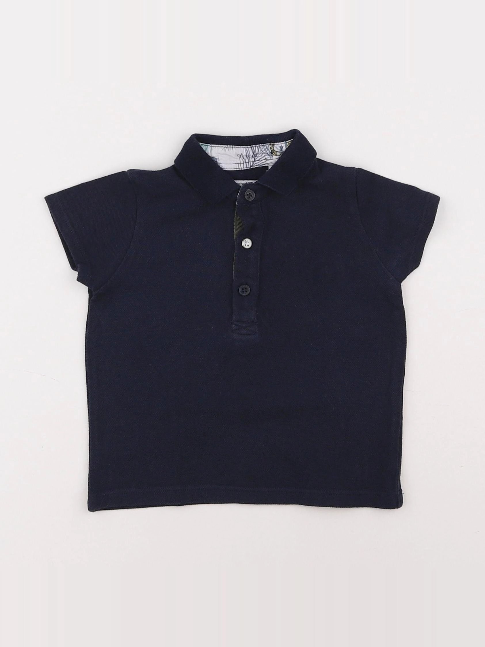 IKKS - polo imprimé au dos bleu - 12 mois