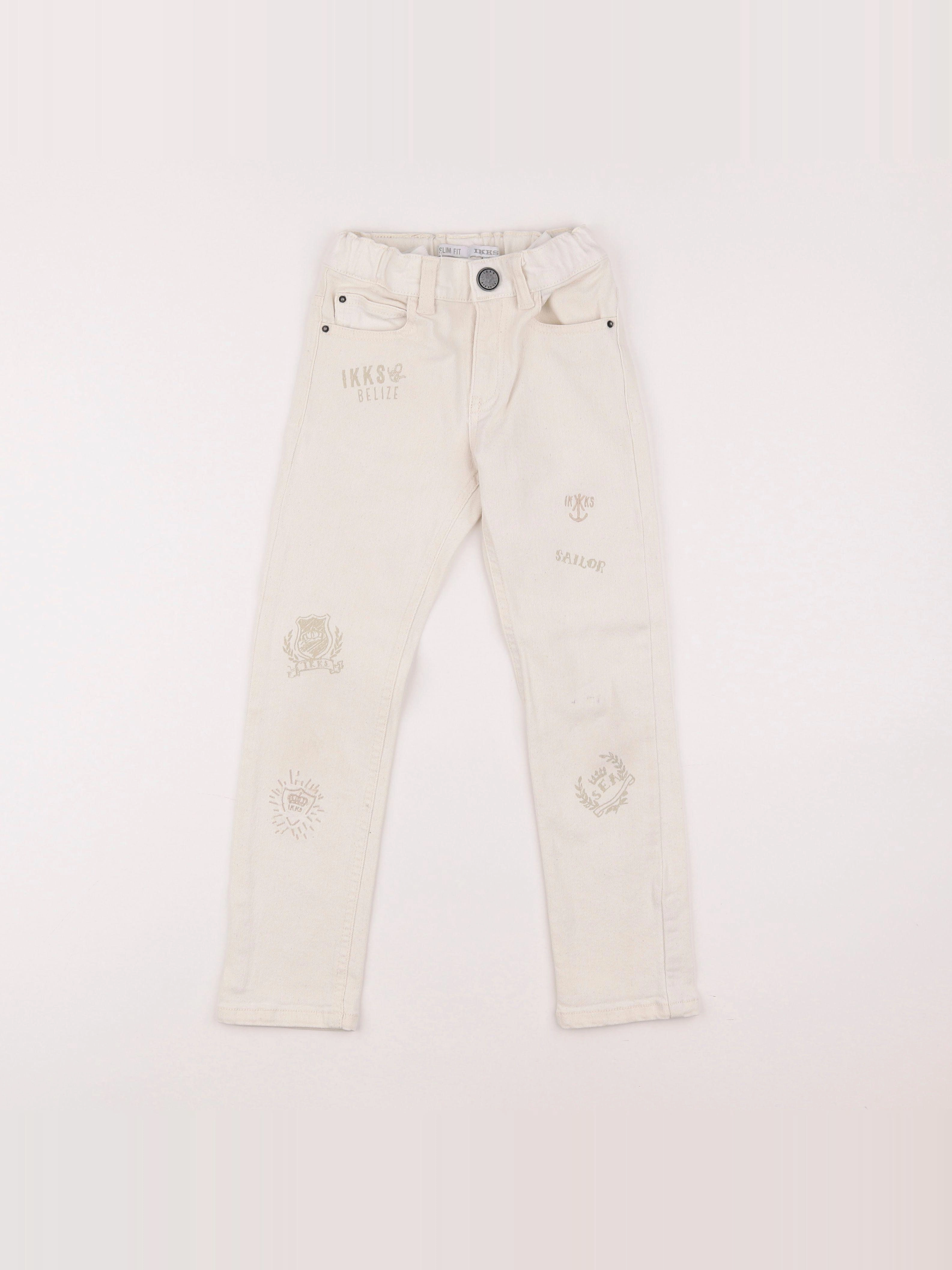 IKKS - jean beige - 6 ans
