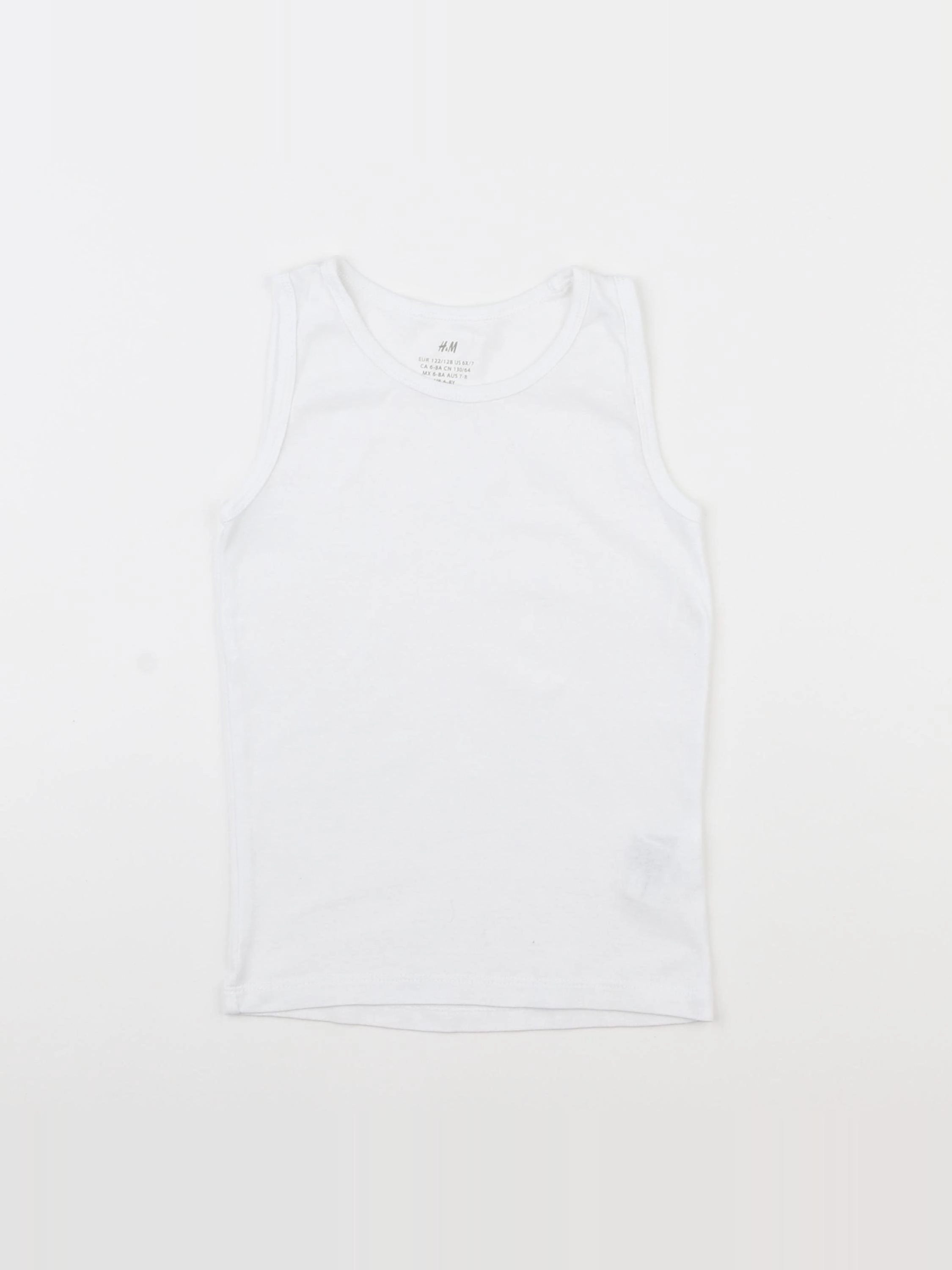 H&M - maillot de corps blanc - 6/8 ans