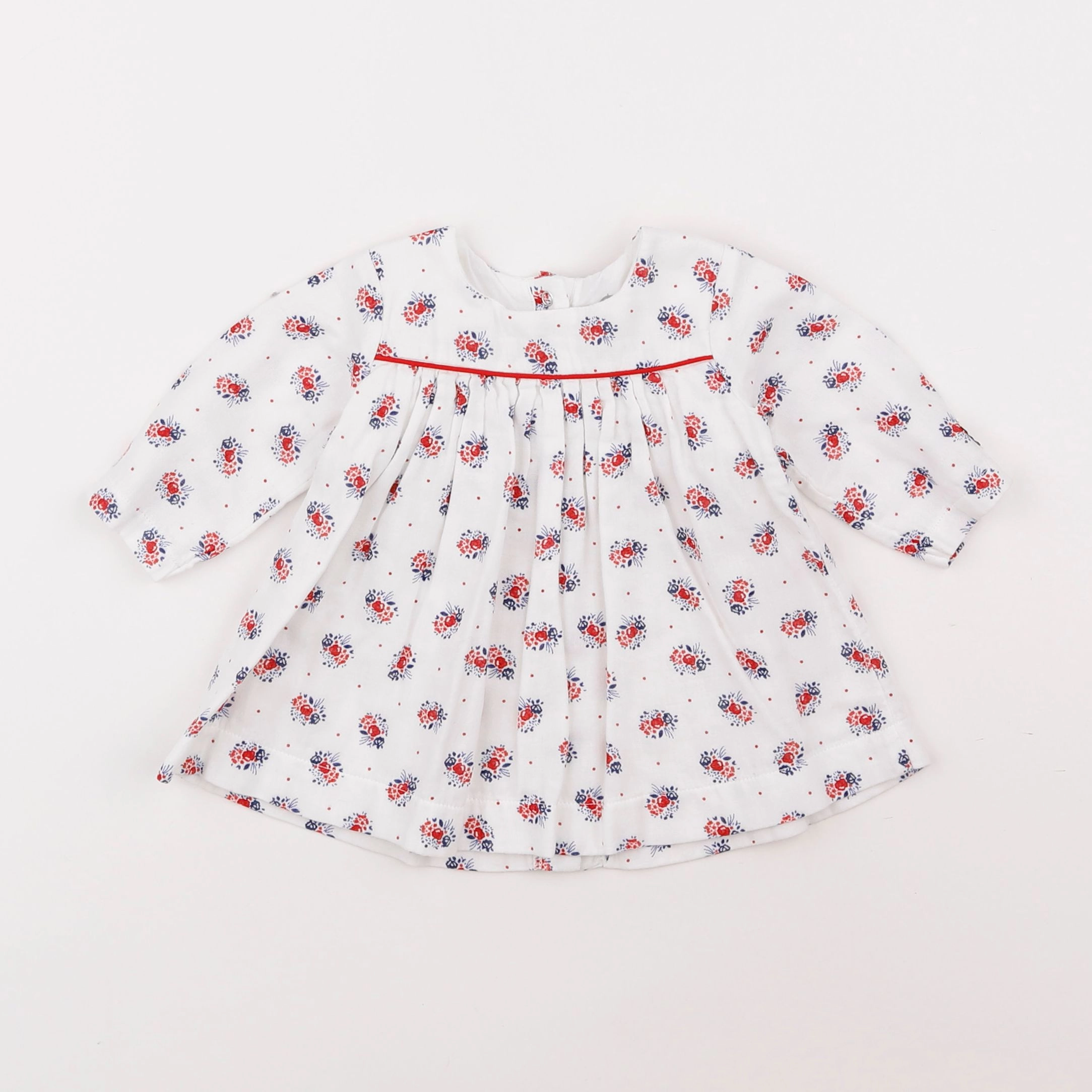 Petit Bateau - robe blanc - 3 mois