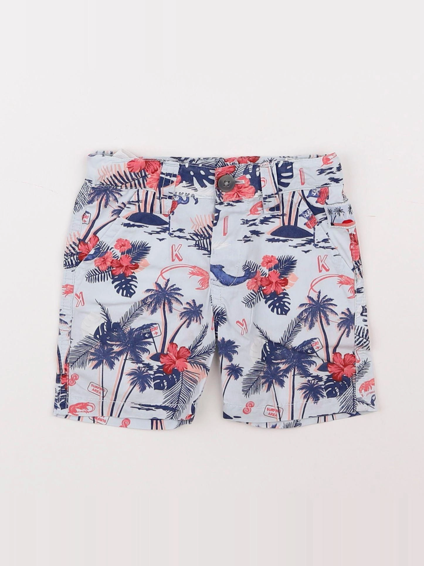 IKKS - short bleu - 6 mois