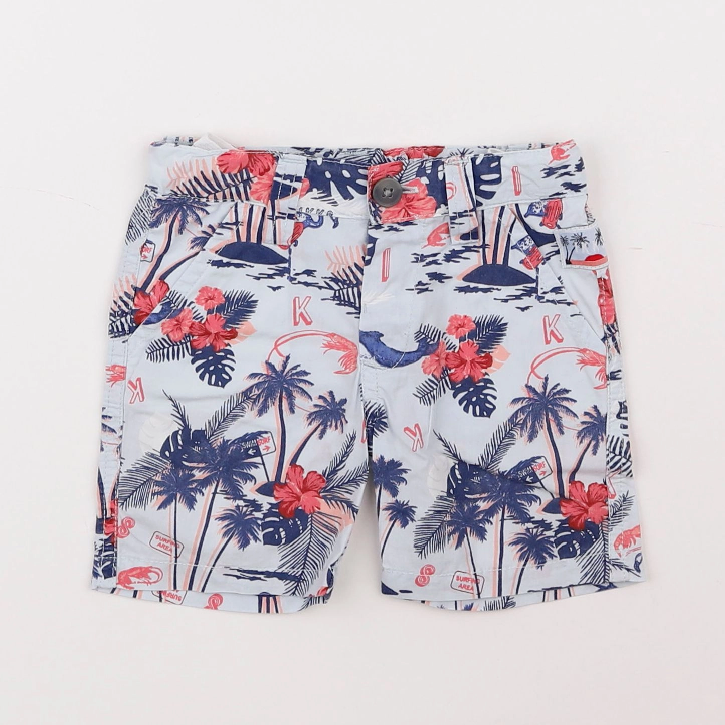 IKKS - short bleu - 6 mois